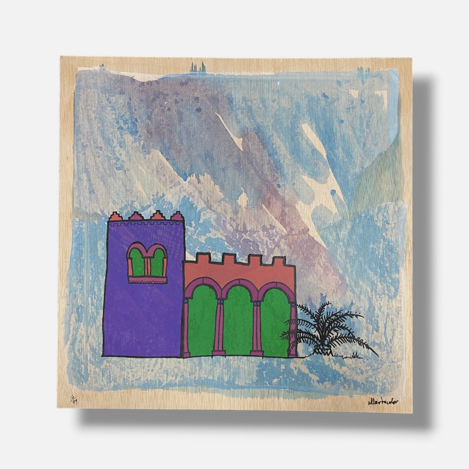 José Alberto López Sánchez "Palacio De Primavera" Fine Wall Art, 20" x 20" in