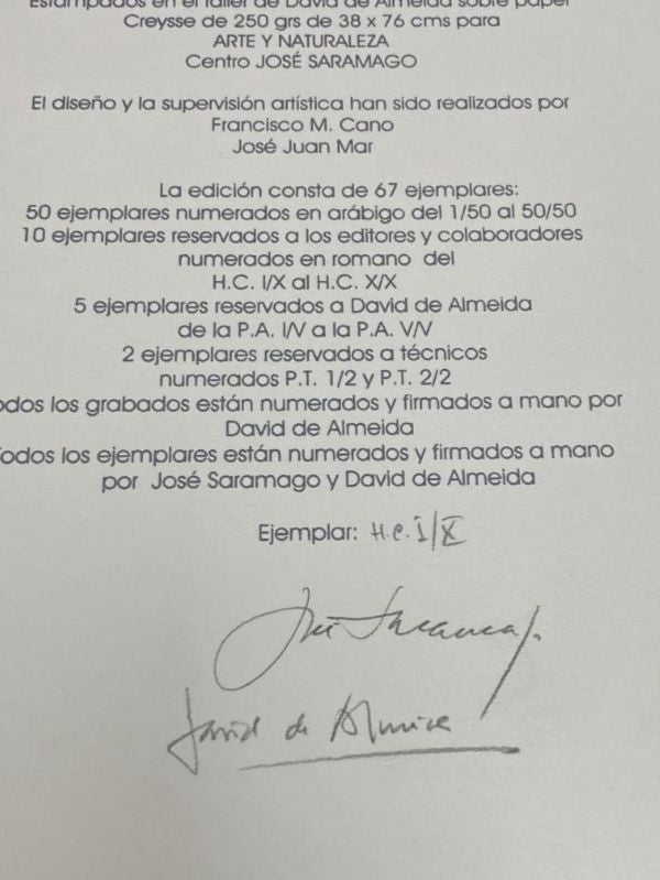 David De Almeida "Poemas Posibles" 2004, 7-Piece Fine-Art Poem & Print Set