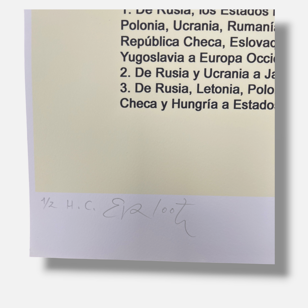 Eva Lootz "Serie Migraciones II" H.C. 2004 Limited Signed Fine Wall Art