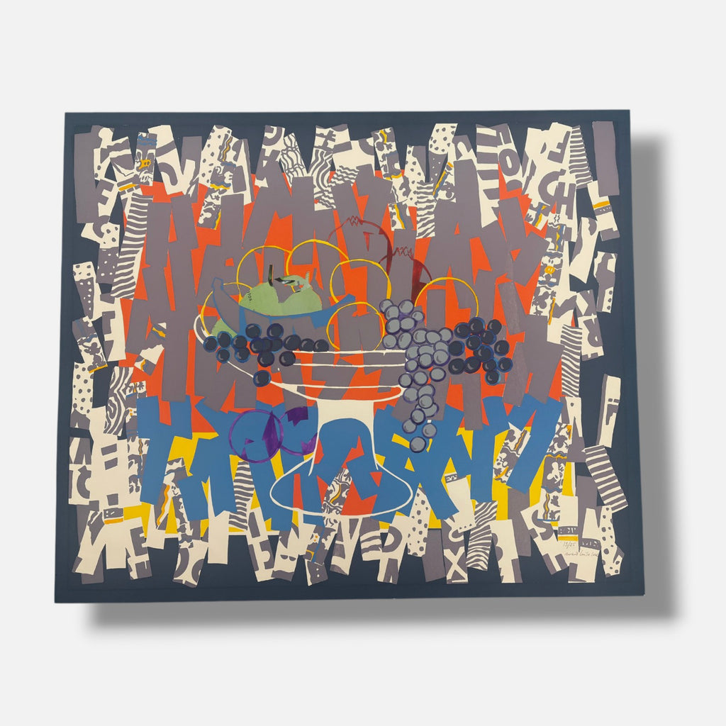 Mª Luisa Sanz García Muro ''Plátano Azul (Naranja/Gris)'' Limited Signed Art