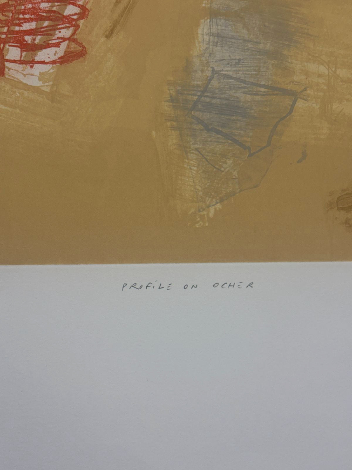 Joaquín Capa Eiriz "Profile on Ocher" /65 Limited Signed Fine Wall Art 56L x 76W