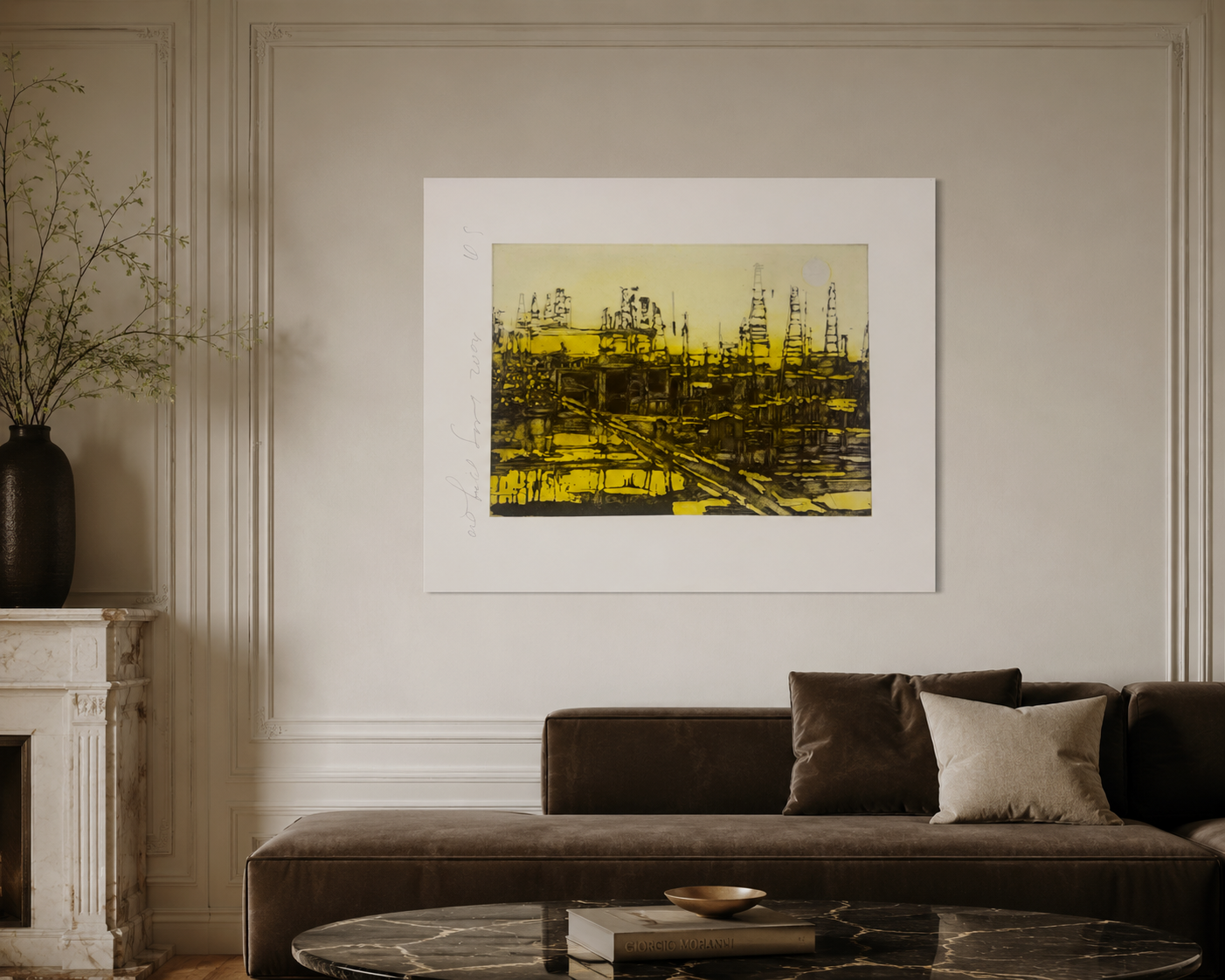 Donald Sultan "Oil Fields, September 2004" 2005 Limited Signed Art, 58L x 68W cm