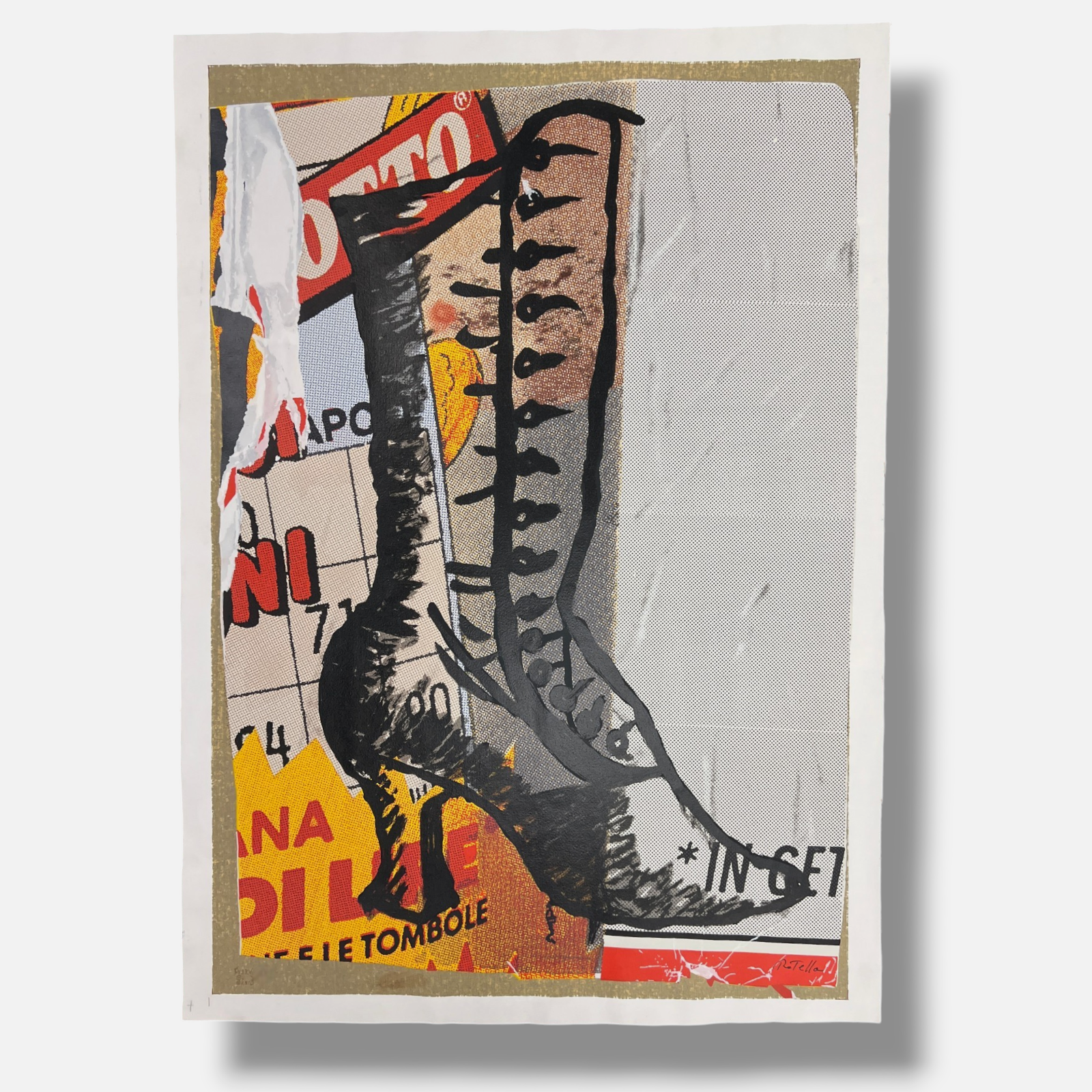 Mimmo Rotella "Lotto" 2002, Limited Signed Fine Wall Art | 106 x 76 cm