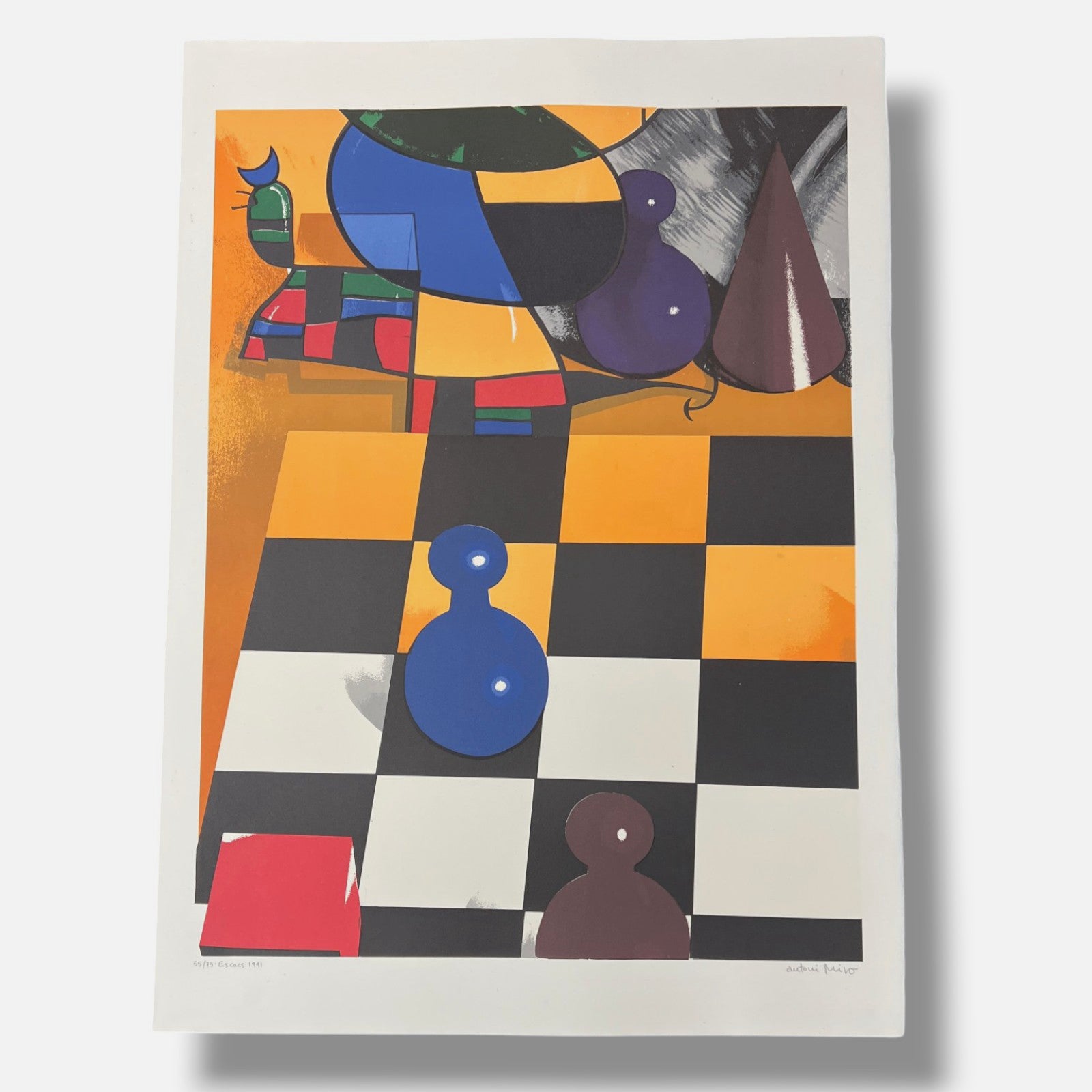 Antoni Miro Bravo "Litografias" Limited Signed Poem & Wall Art 9-Piece Set