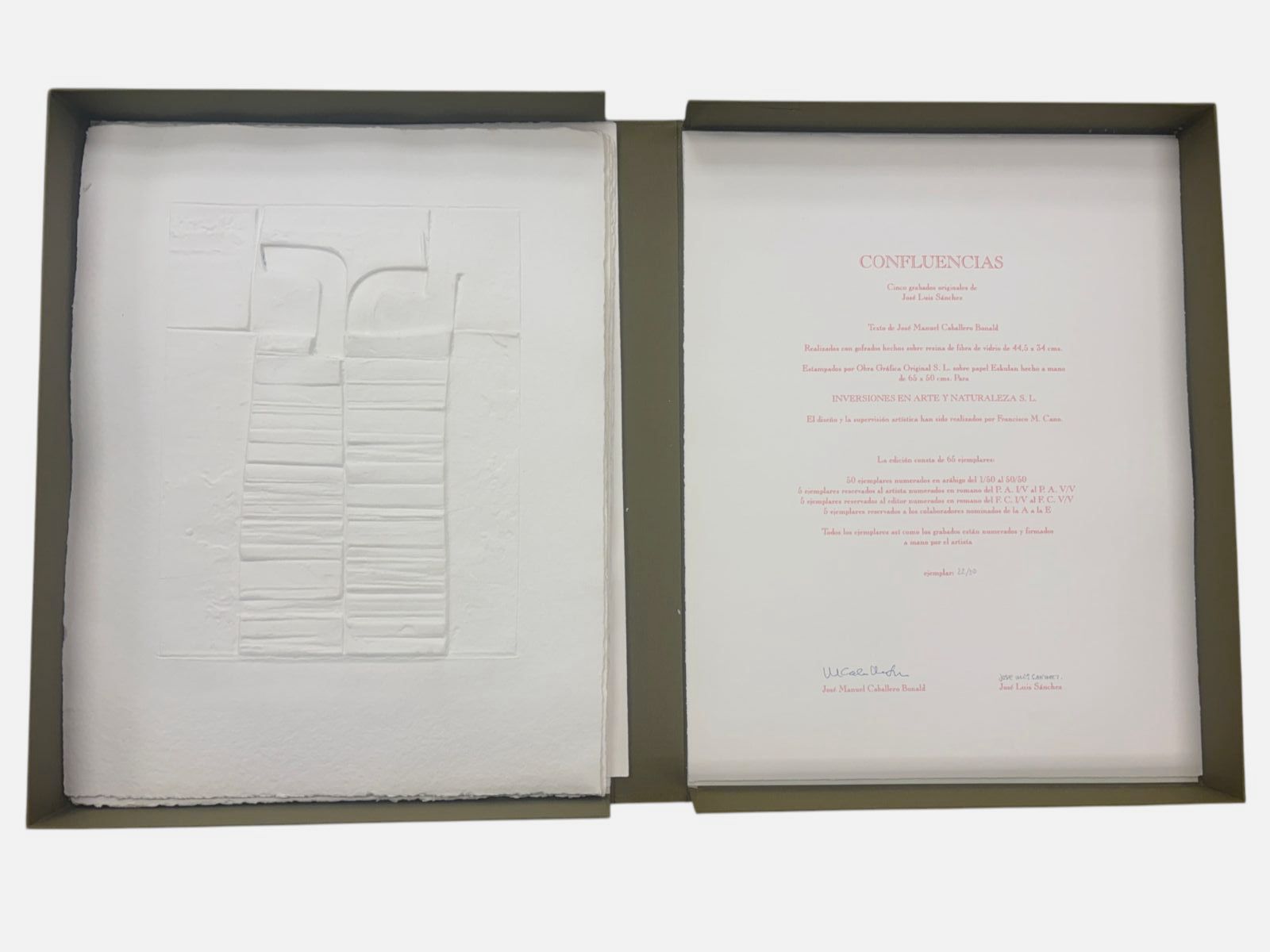 José Luis Sánchez "Confluencias" 2001 Limited Signed Wall Art Set 65L x 50W cm