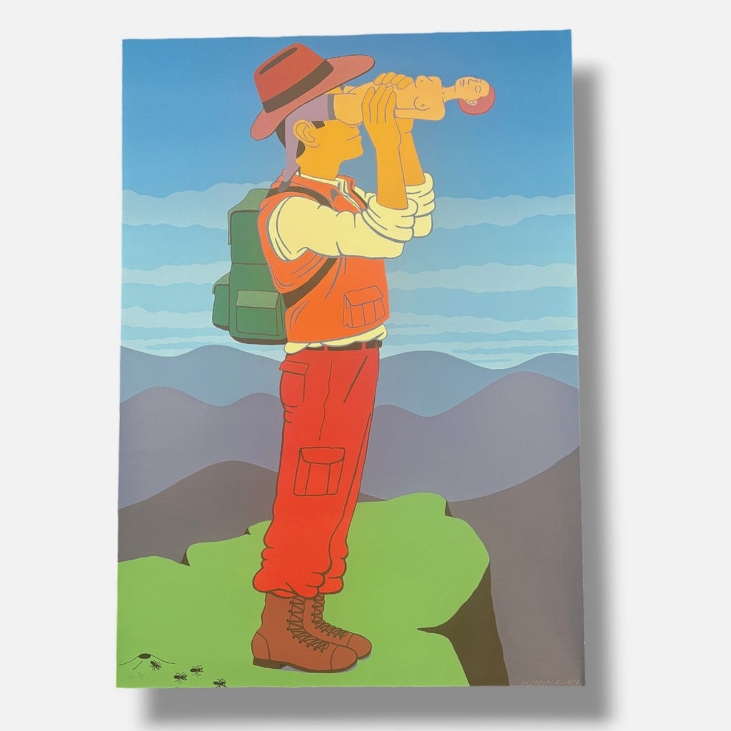 Alfredo García Revuelta "Explorador" H.C. 2005 Limited Signed Wall Art 100x70 cm