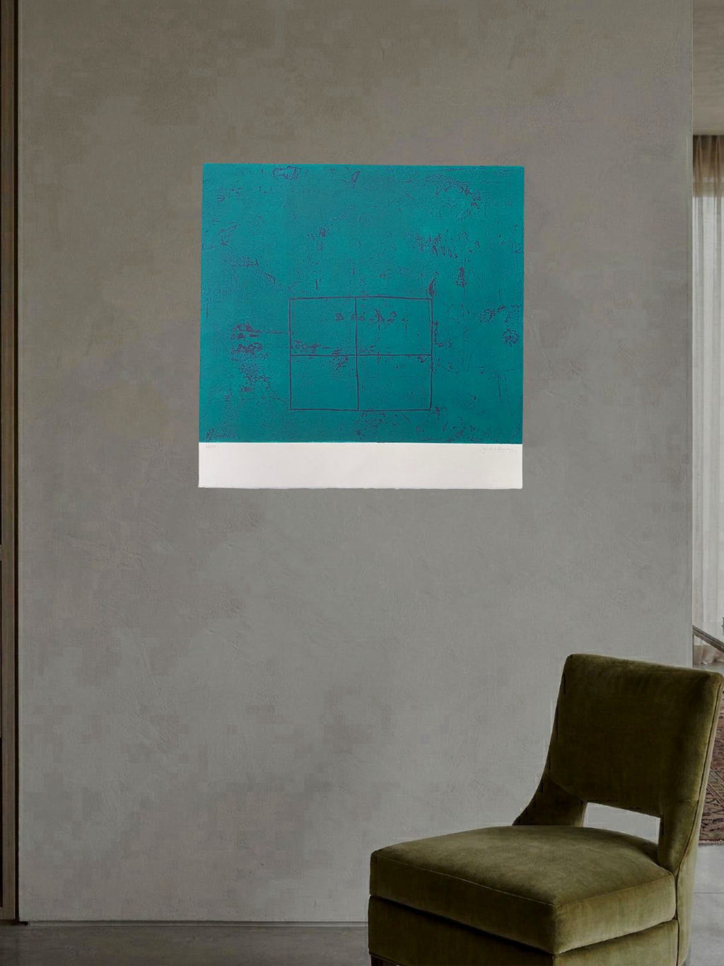 David de Almeida "S/T (Campo)" 2002 Limited Signed Wall Art Print | 56 x 56 cm