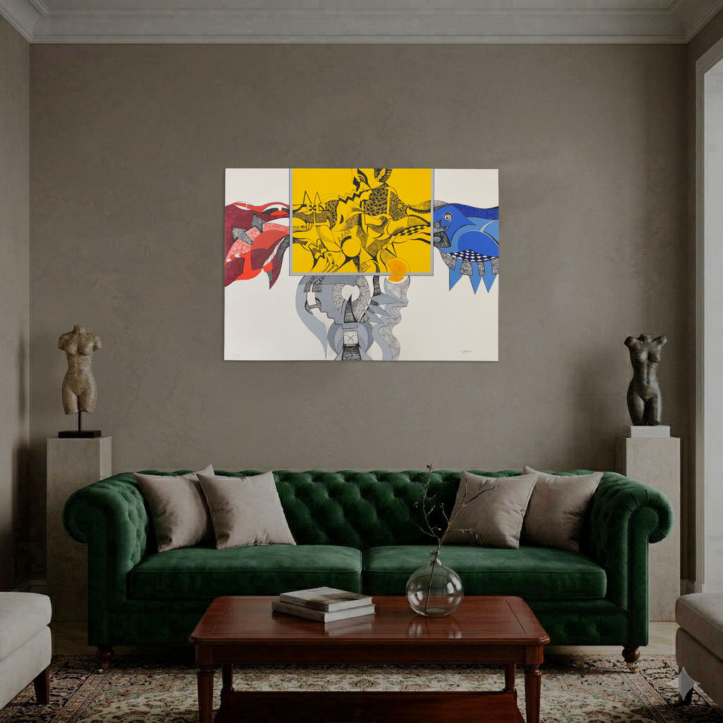 Luis Arias Vera "Silencio Desde el Amarillo" P.T. 2003, Limited Signed Wall Art