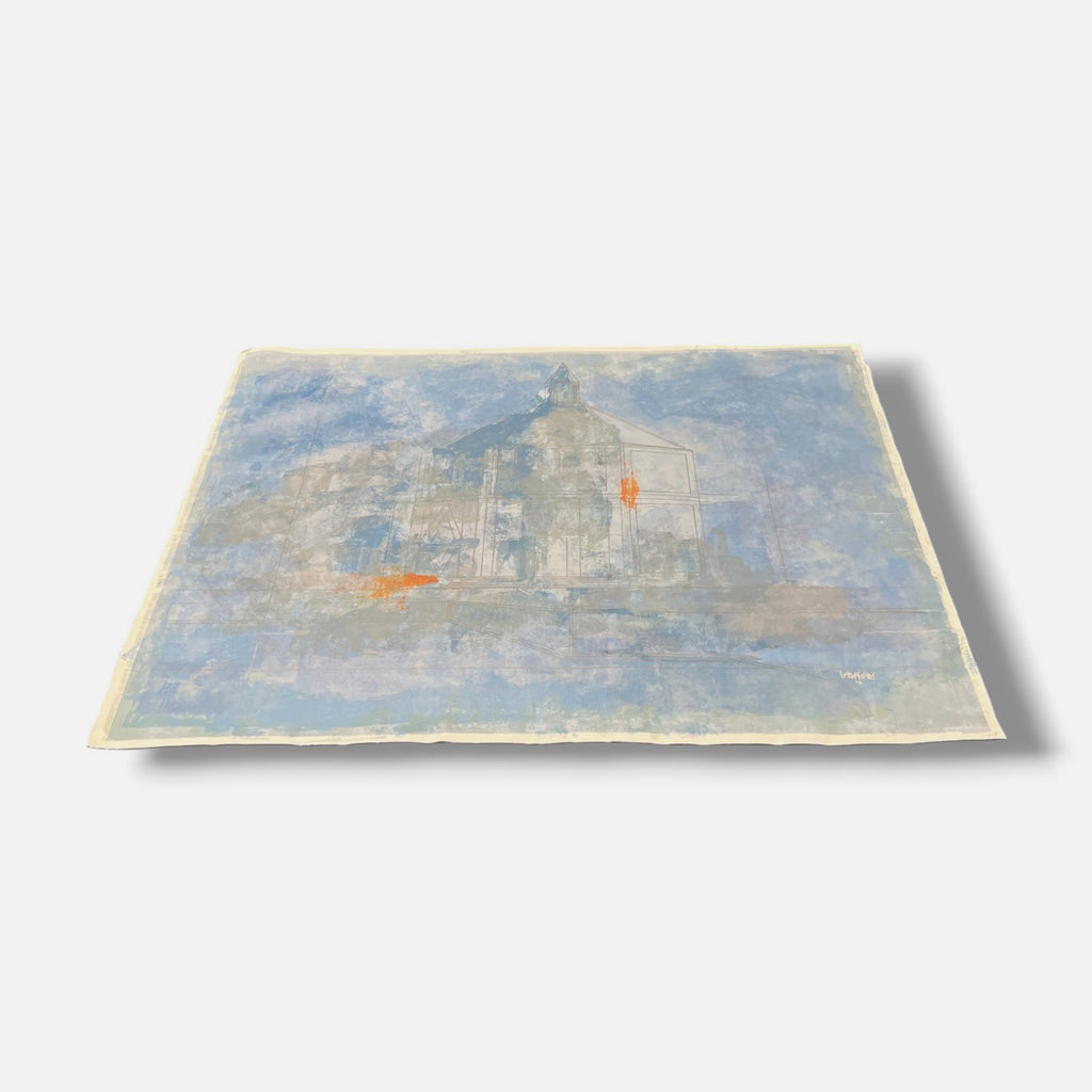 José Antonio Pérez de Vargas y Saldaña "Templo De Silencio" Signed Wall Art