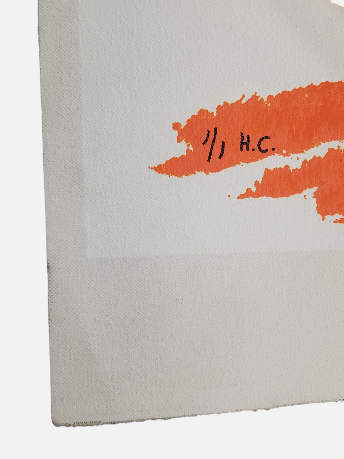 Jean Miotte "Mancha Naranja Inferior Izquie" H.C. 2006 Limited Signed Wall Art