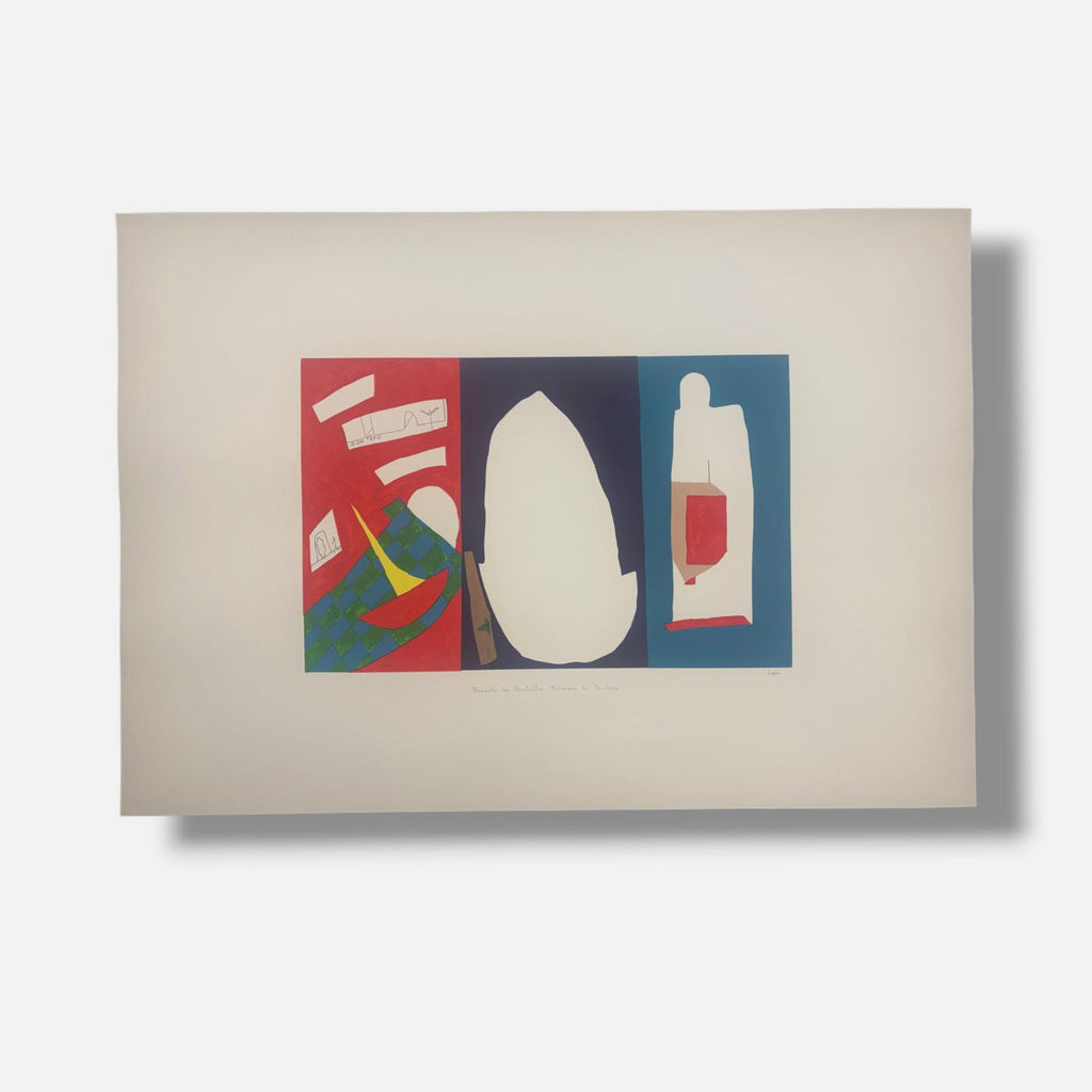 Álvaro Lapa "Cabeças de Cérebro" /99 2005 Limited Signed Fine Wall Art 70Lx100W
