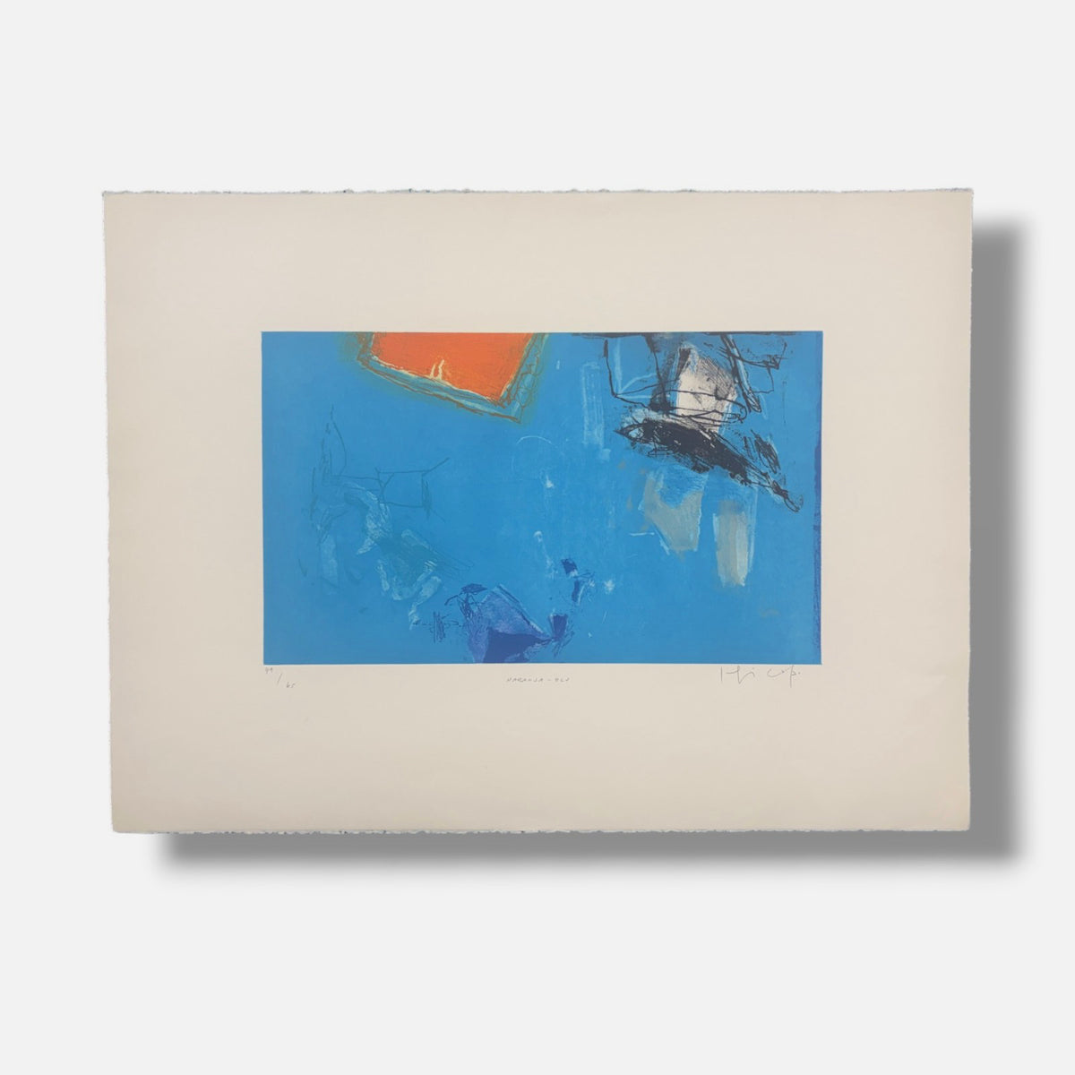 Joaquín Capa Eiriz "Naranja - blu" /65 Limited Signed Fine Wall Art 56L x 76W cm