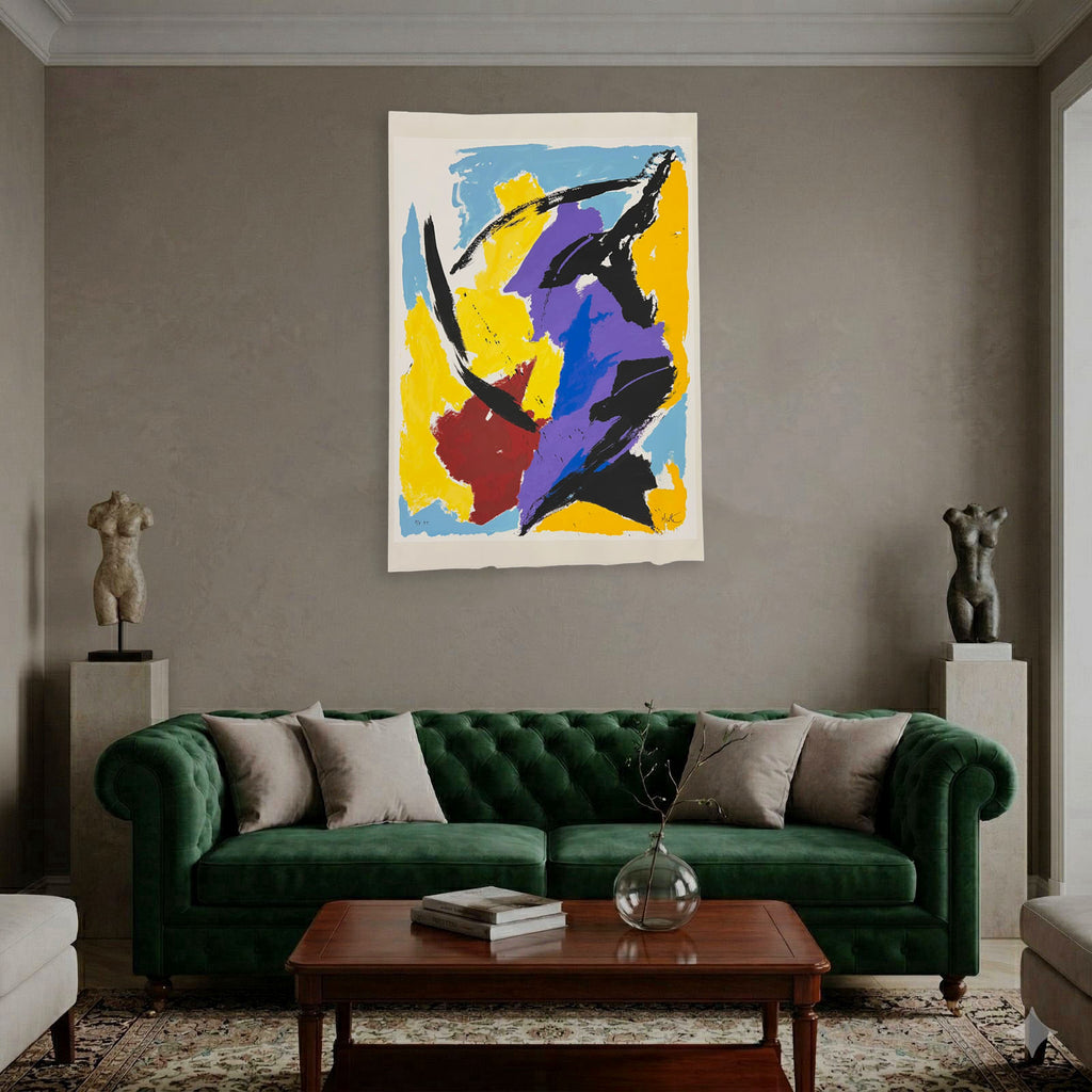 Jean Miotte "Mancha Central Violeta" P.T. 2006 Limited Signed Wall Art