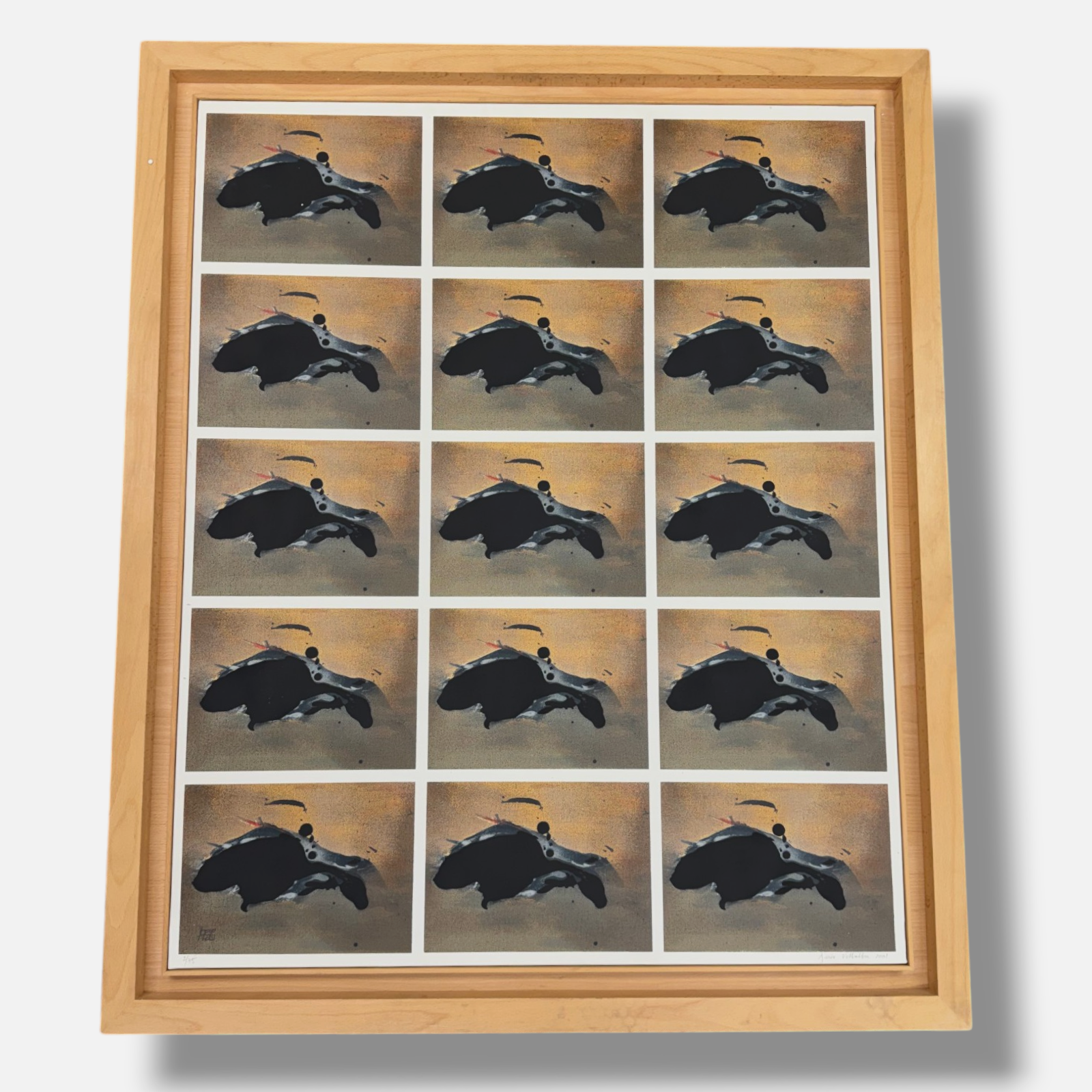 Darío Villalba "Sin Titulo" Framed Limited Signed Fine Wall Art | 106 x 76 cm