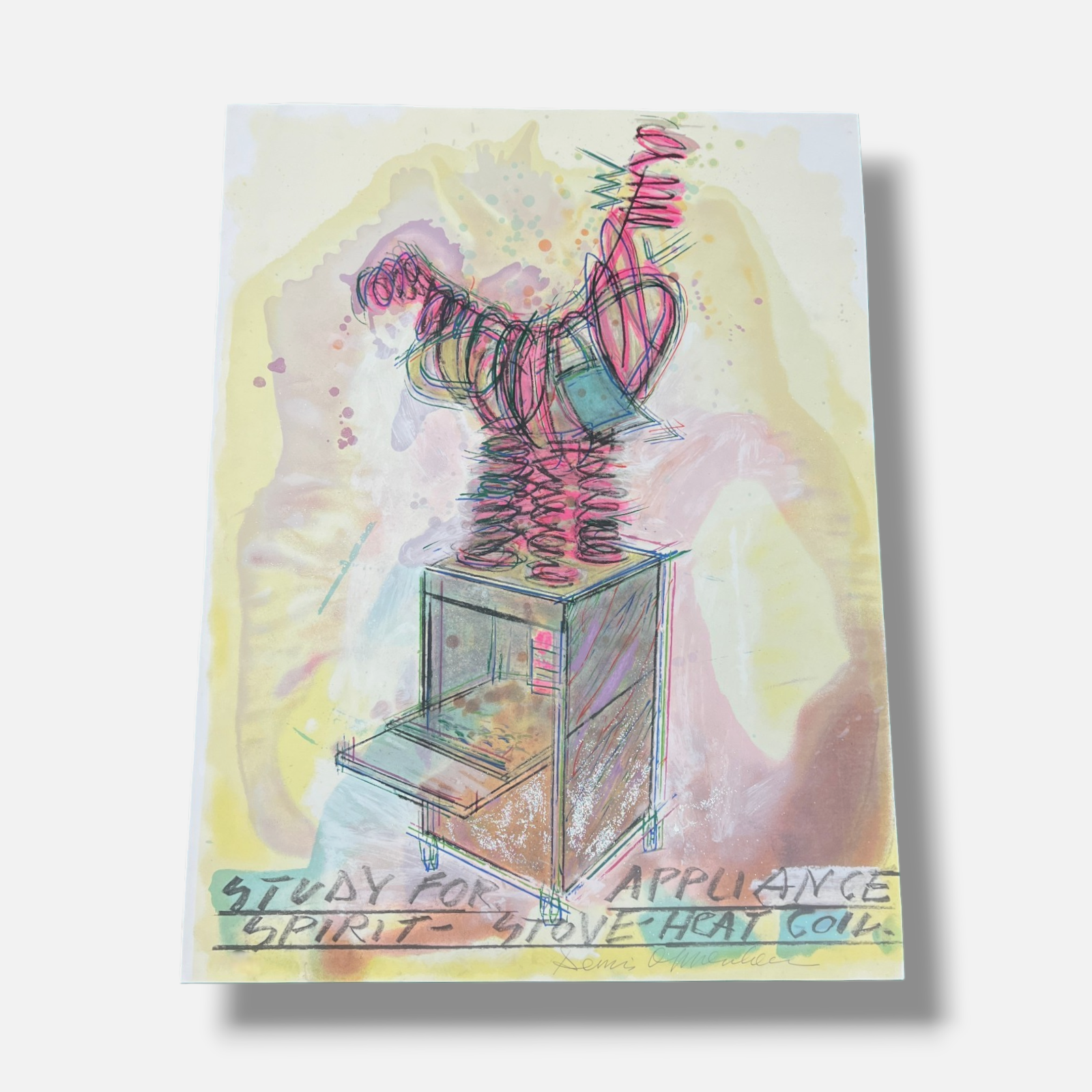 Dennis Oppenheim "Study for Appliance" 2001 Limited Signed Fine Wall Art Print