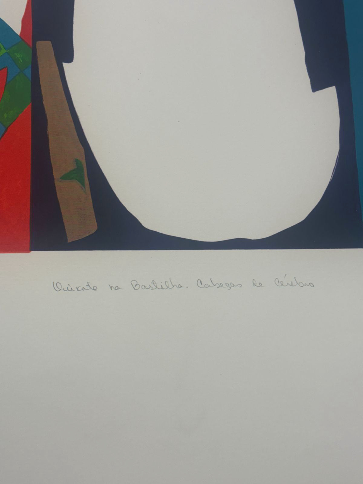 Álvaro Lapa "Cabeças de Cérebro" /99 2005 Limited Signed Fine Wall Art 70Lx100W
