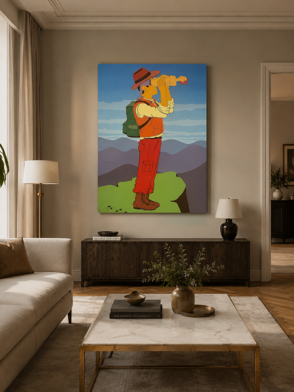 Alfredo García Revuelta "Explorador" H.C. 2005 Limited Signed Wall Art 100x70 cm