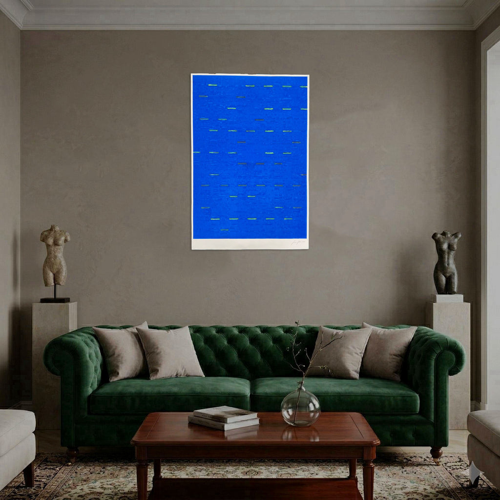 Gerardo Delgado "Sin Titulo III(azul)" 2004 Limited Signed Wall Art Print