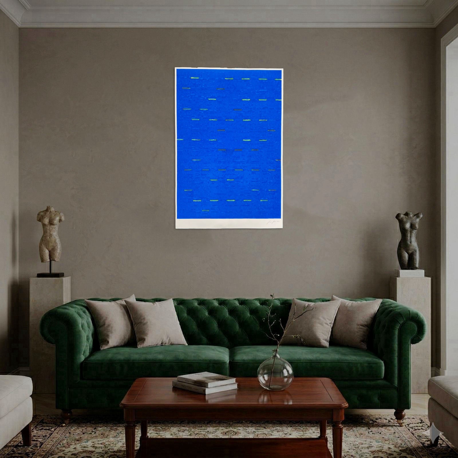 Gerardo Delgado "Sin Titulo III(azul)" 2004 Limited Signed Wall Art Print