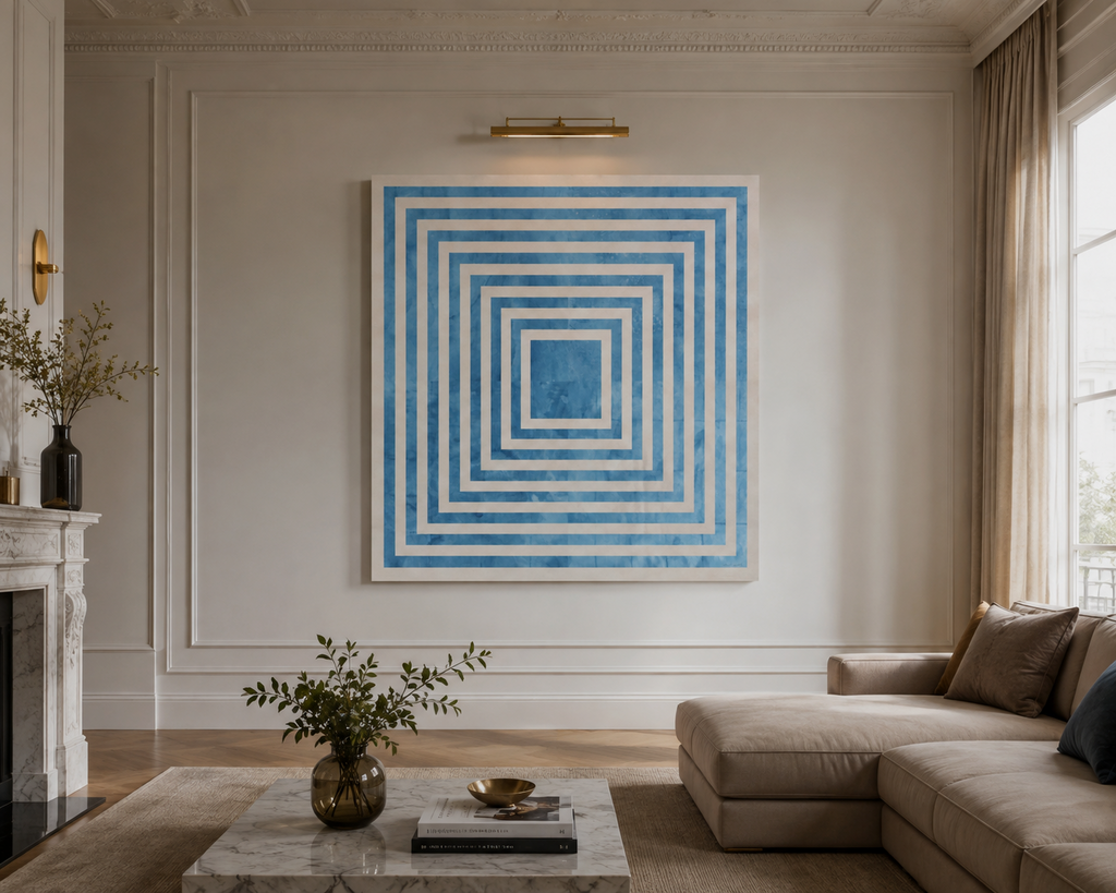 Natalia Cacciarelli "Estructuras 2003-02 (Azul)" Limited Signed Wall Art Print