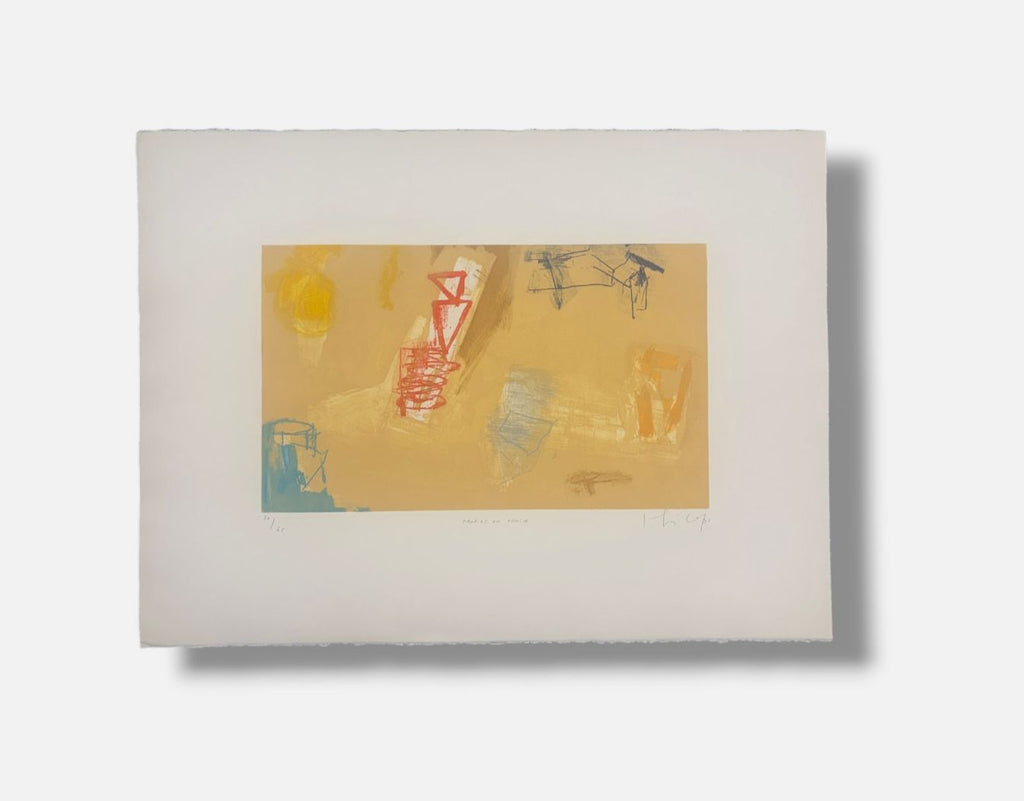 Joaquín Capa Eiriz "Profile on Ocher" /65 Limited Signed Fine Wall Art 56L x 76W