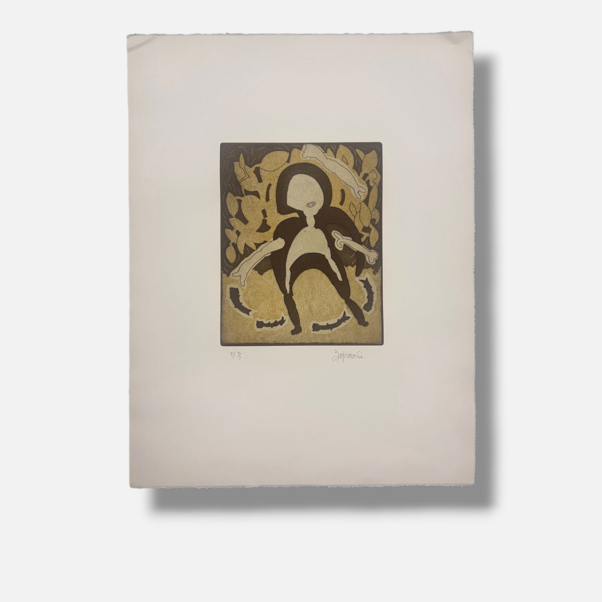 Julio Zachrisson Acebedo "Serie la Manigua II" P.T Signed Limited Wall Art 65x50