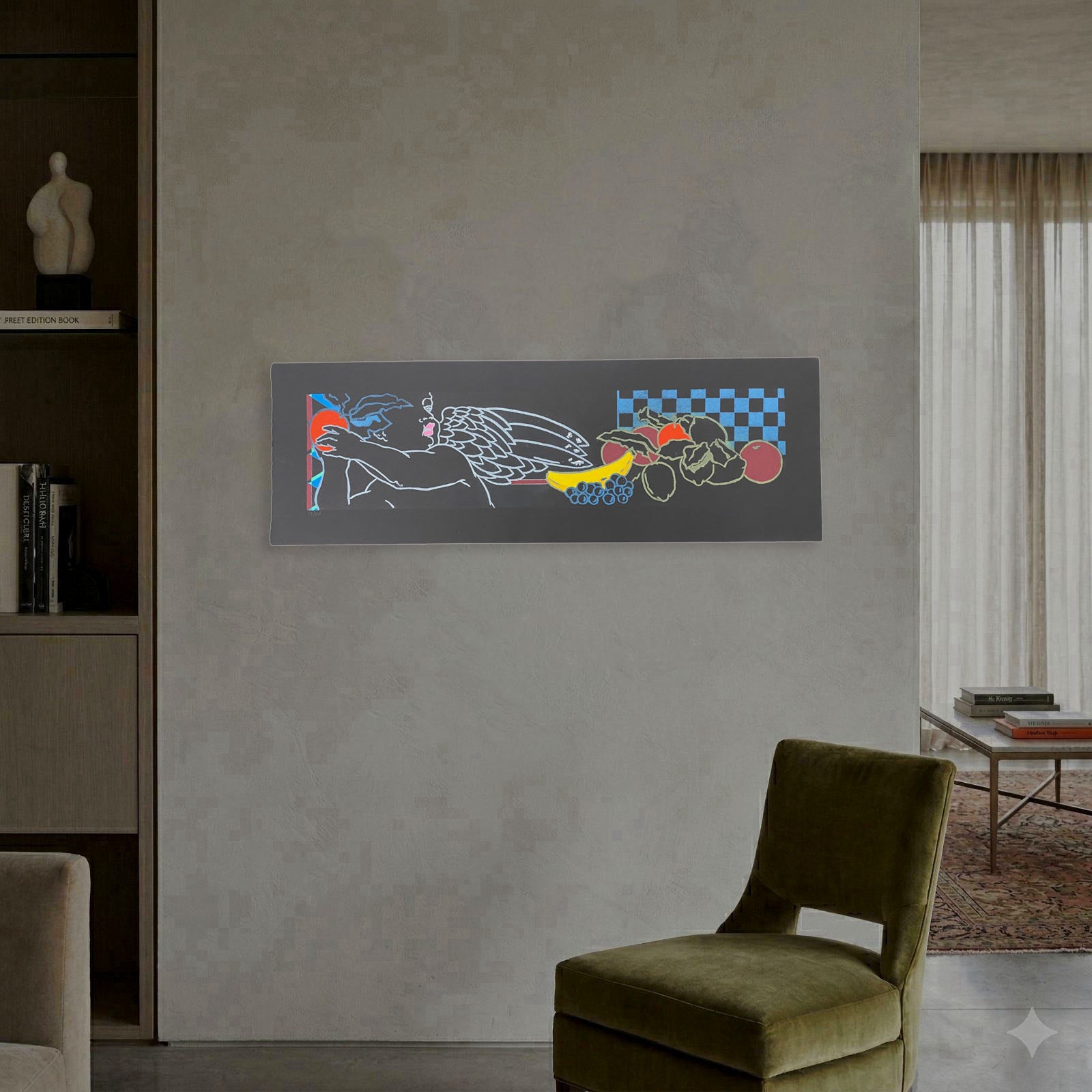 Mª Luisa Sanz García Muro "Angel Ajedrez" Limited Wall Art Print | 37 x 112 cm
