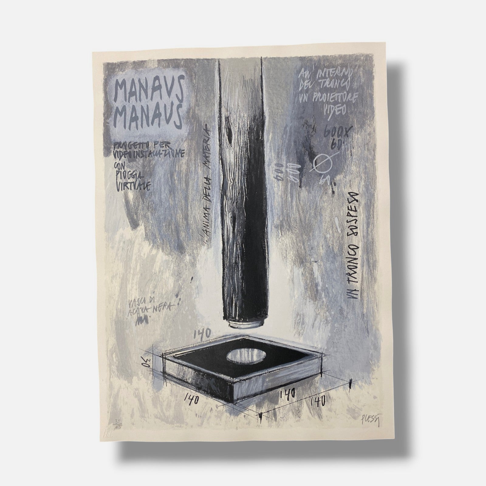 Fabrizio Plessi "Ciudades Del Alma" 2003, Fine Wall Art 8-Piece Set