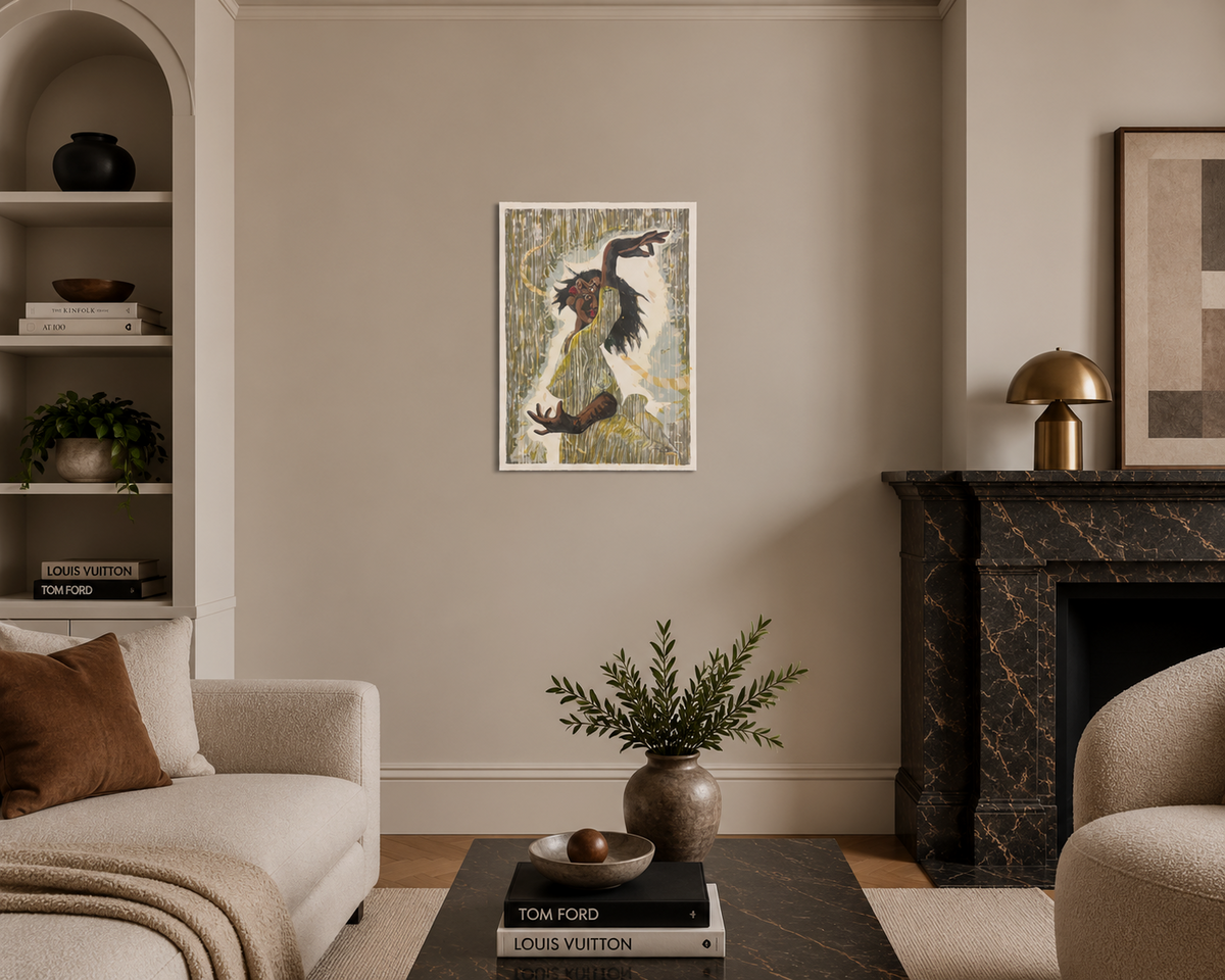 Pepe Hidalgo "Africa" 1996, /75 Limited Signed Unframed Fine Wall Art 73Lx54W cm
