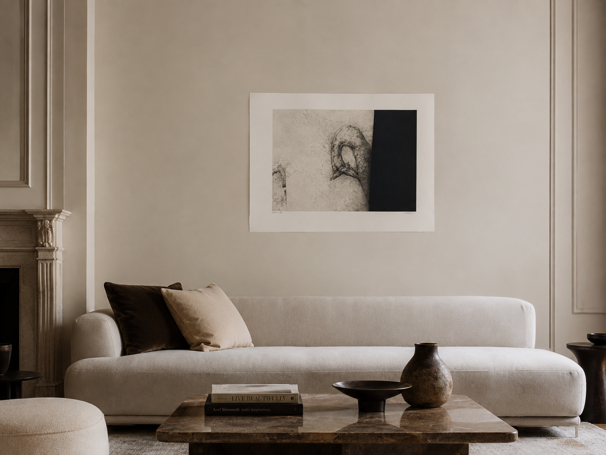 Jose Hernandez Muñoz "Sombra I" P.T. 2003 Signed Limited Fine Wall Art 50Lx75Wcm