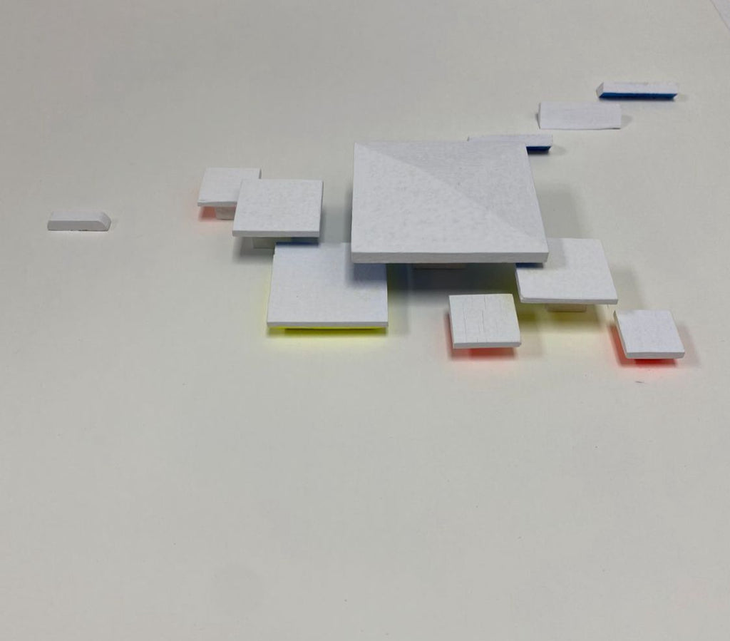 Luis Tomasello "Atmósfera Cromoplástica II" Signed Fine Wall Art | 16.9 x 16.9"