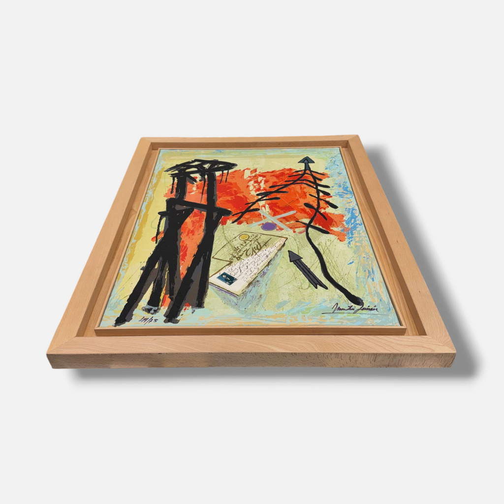 Martín Simón "Carta a Pandora" 1997 Limited Signed Fine Framed Wall Art