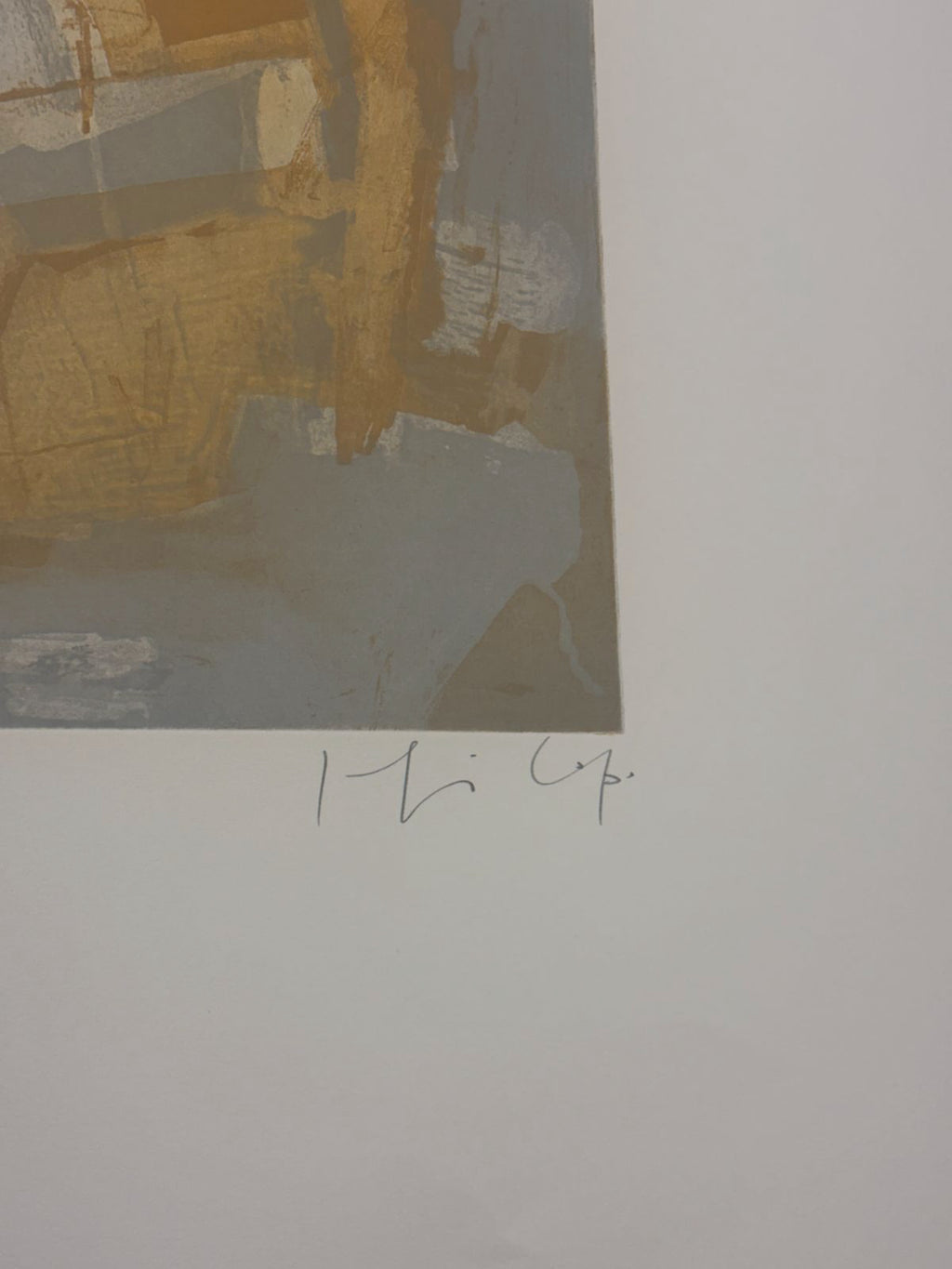 Joaquín Capa Eiriz "Gray - Ocher" /65 Limited Signed Fine Wall Art, 56L x 76W cm