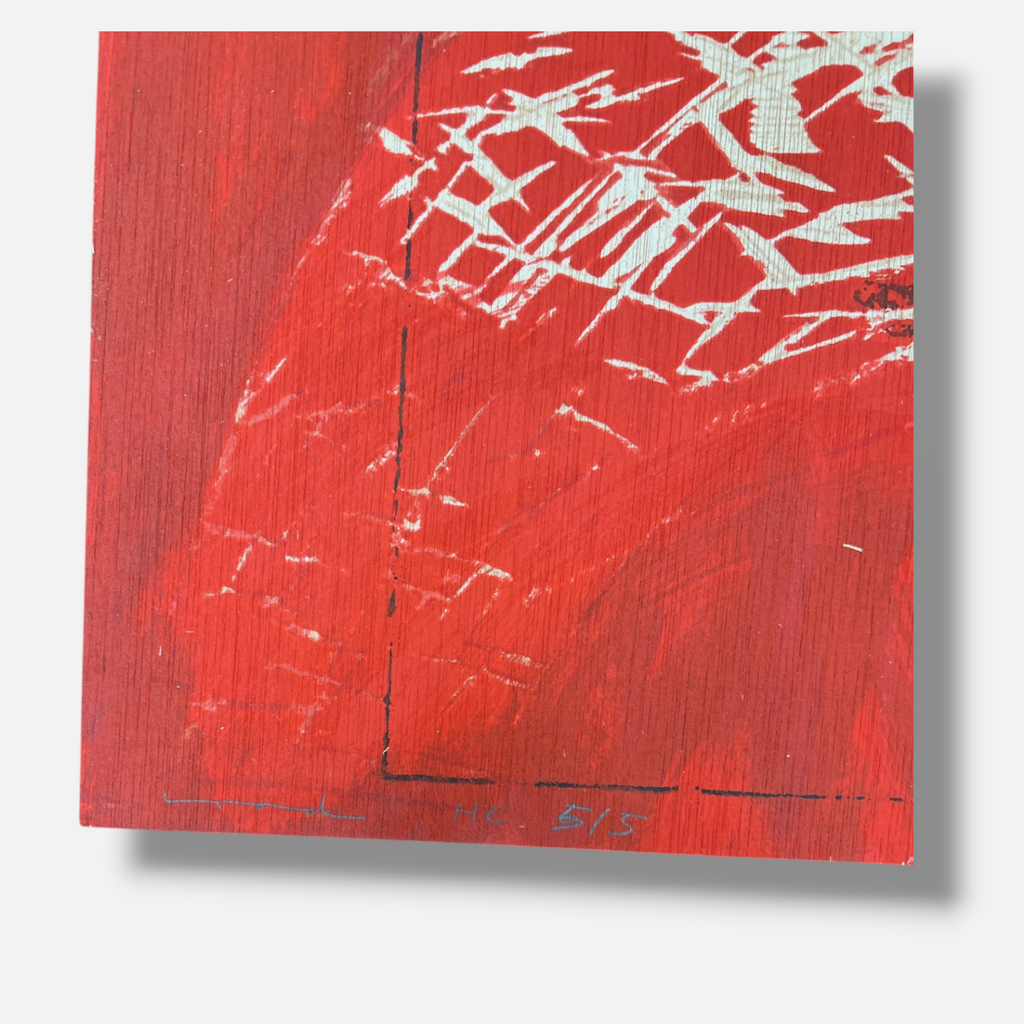 David Israel Pérez Aznar "Cruzar La Puerta (Rojo)" H.C. Limited Wall Art Print