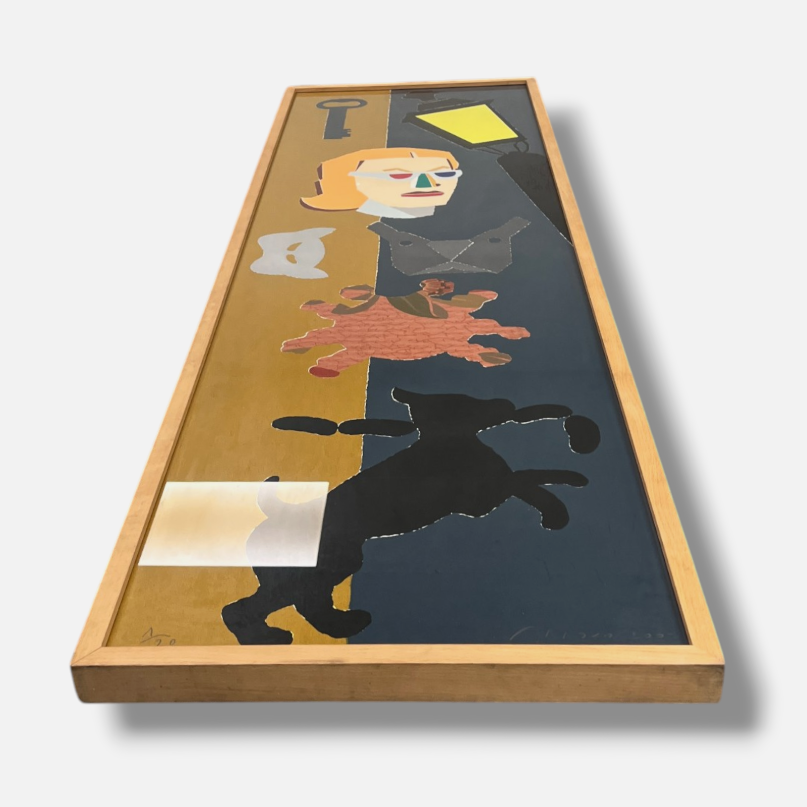 Eduardo Arroyo "La Ciudad de Los Sentidos I" Limited Signed Wall Art, 160x46 cm