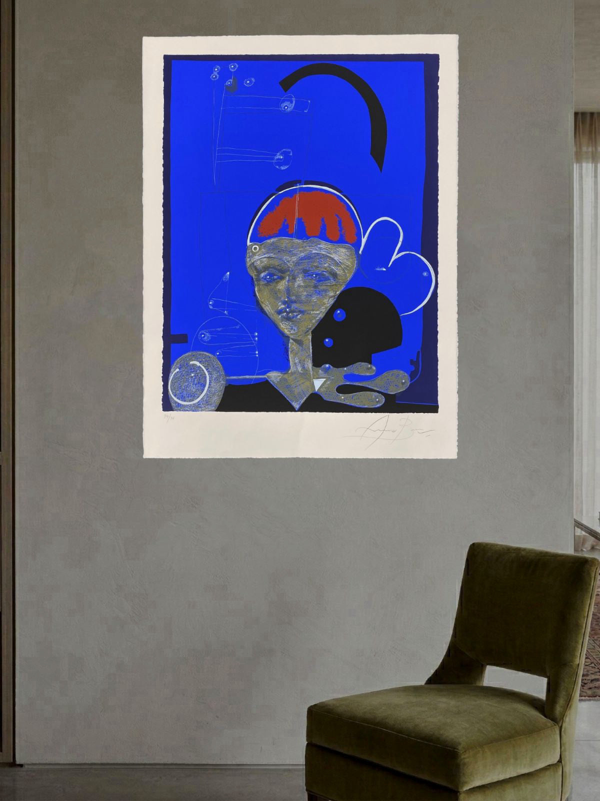 Eduardo Arranz-Bravo De Laguna "Noche" P.T. Limited Signed Wall Art Print, 77x57