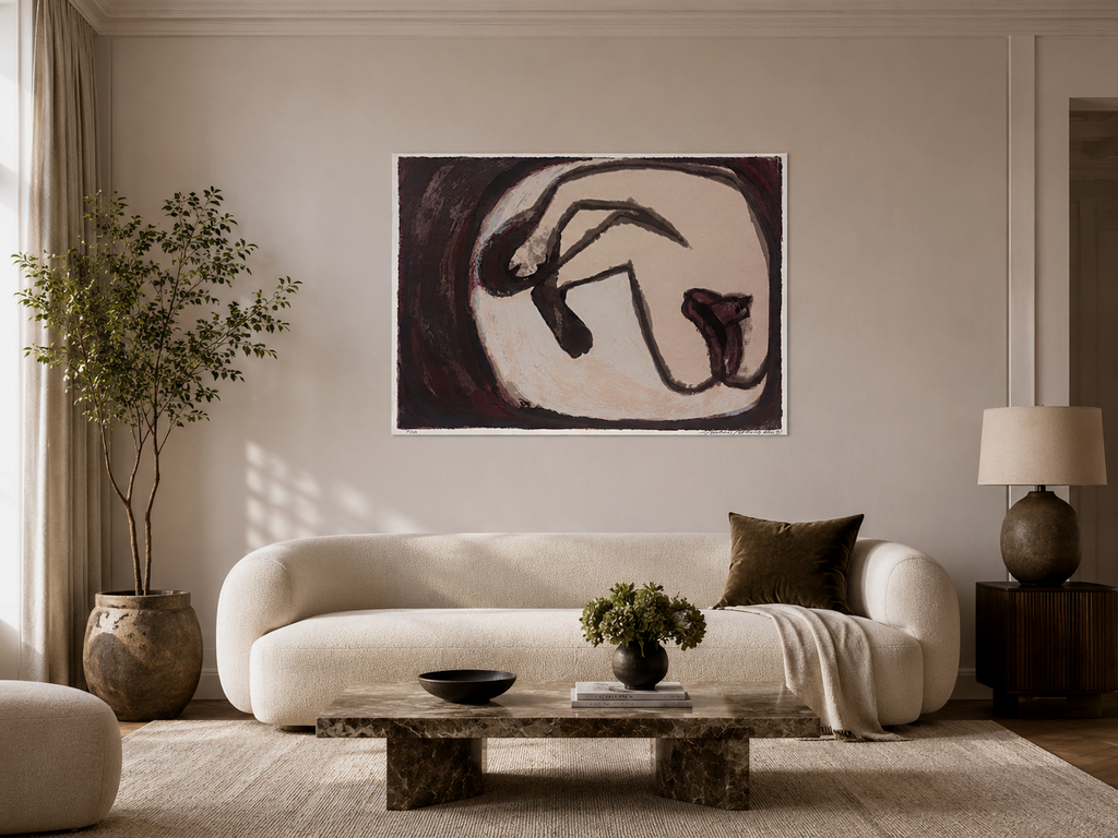 Rubén Rodríguez "Durmiendo" 1991 /50 Limited Signed Unframed Wall Art 50Lx70W cm