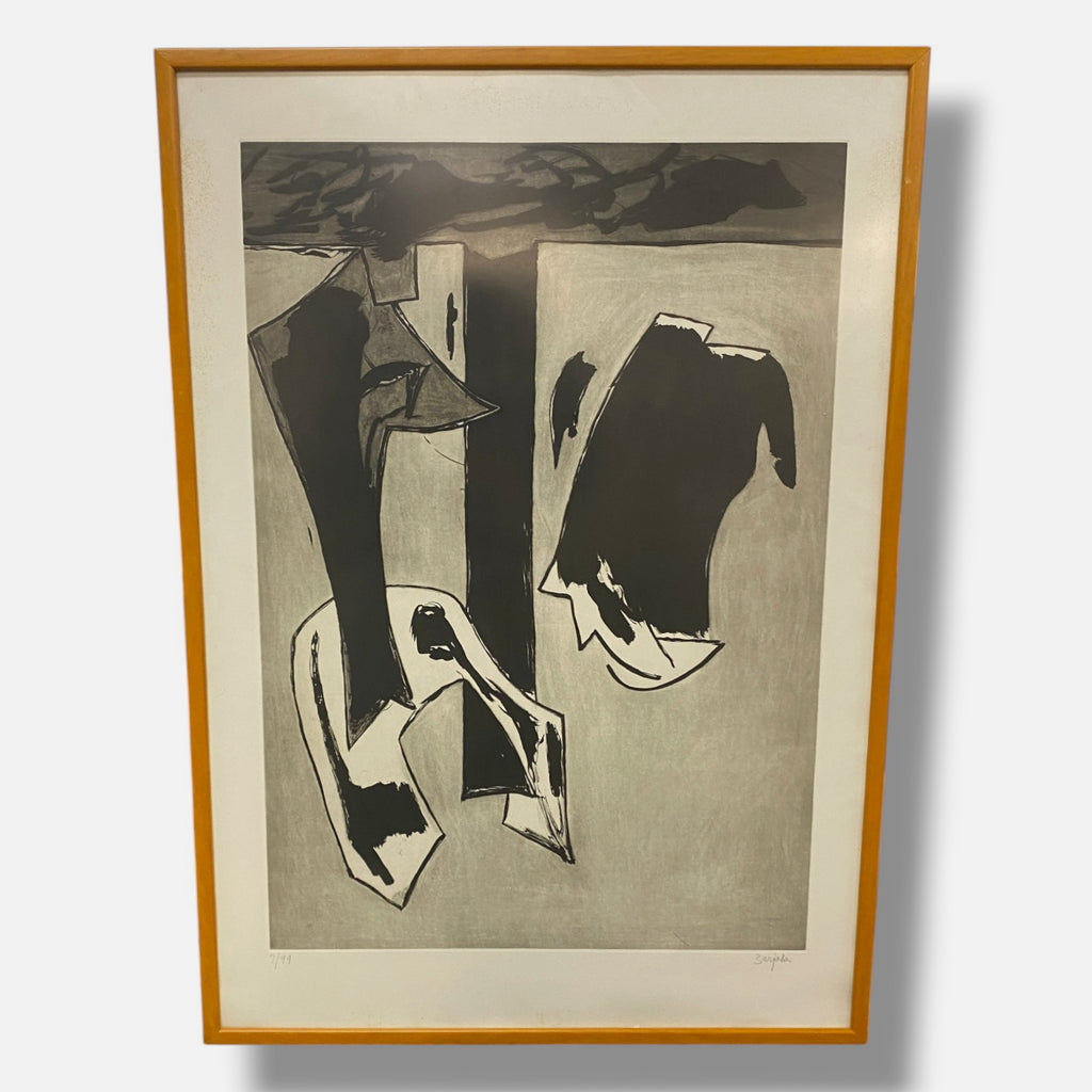 Juan Antonio Galea Barjola "Abstracccion" Framed Limited Signed Fine Wall Art