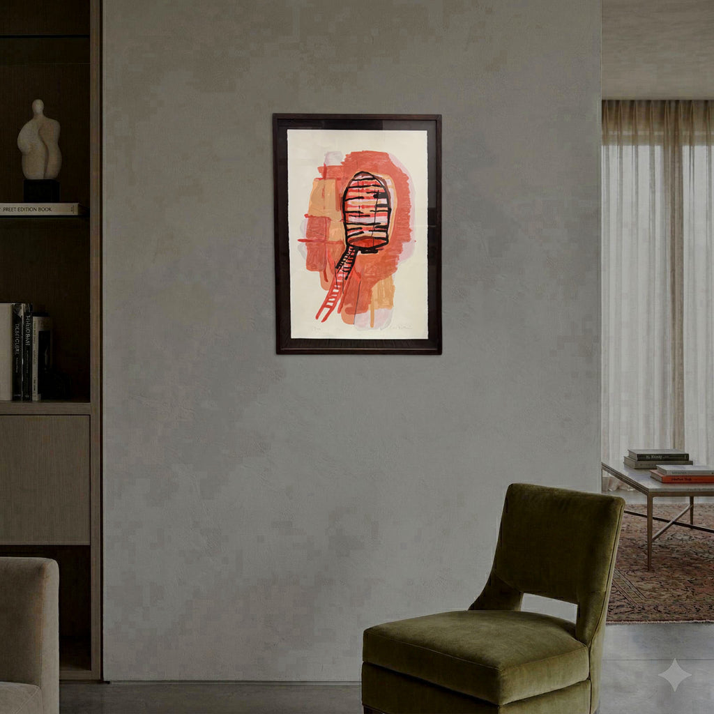Ciro Beltrán "Naranja I" 2004 Limited Signed Fine Framed Wall Art, 70x50 cm