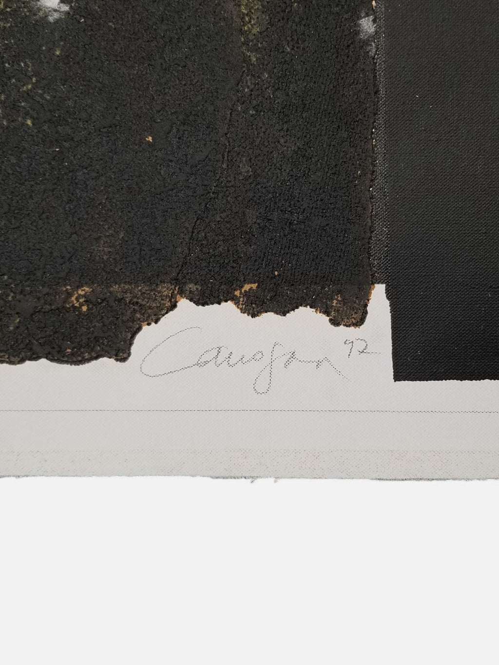 Rafael Canogar Gómez "Fosil" 1997 P.T. Limited Signed Fine Wall Art | 54 x 73 cm