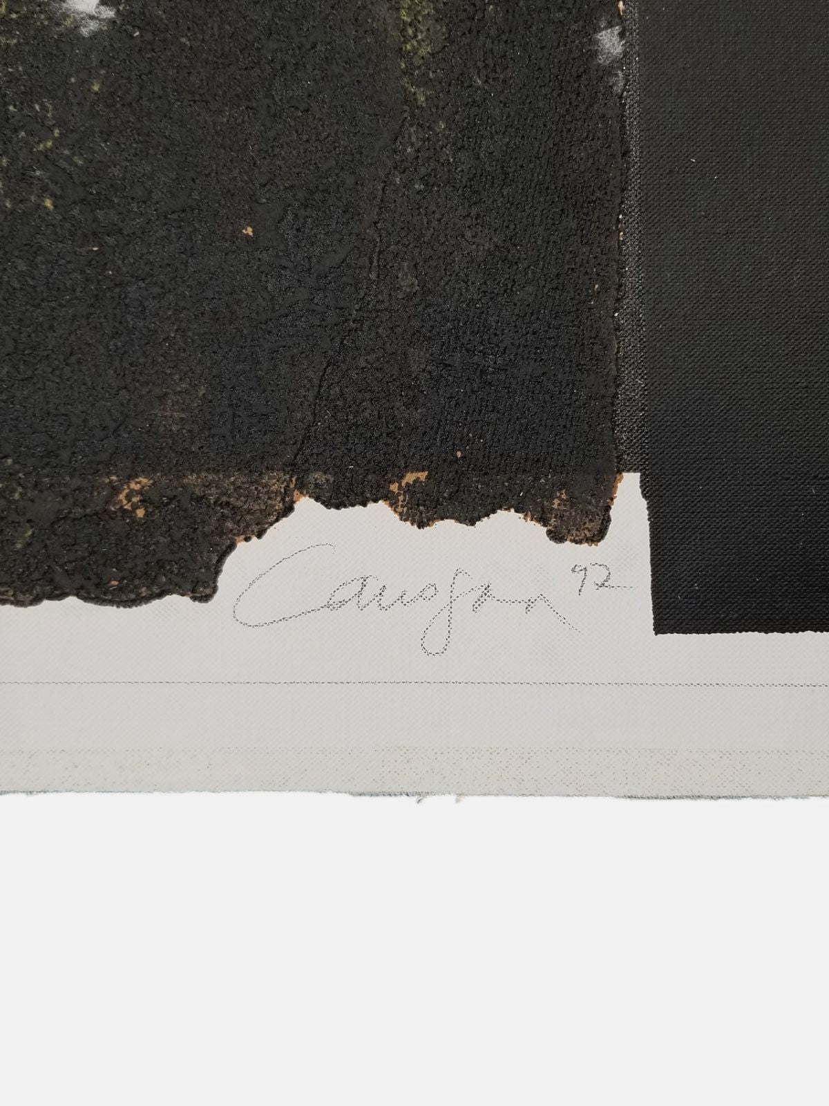 Rafael Canogar Gómez "Fosil" 1997 P.T. Limited Signed Fine Wall Art | 54 x 73 cm