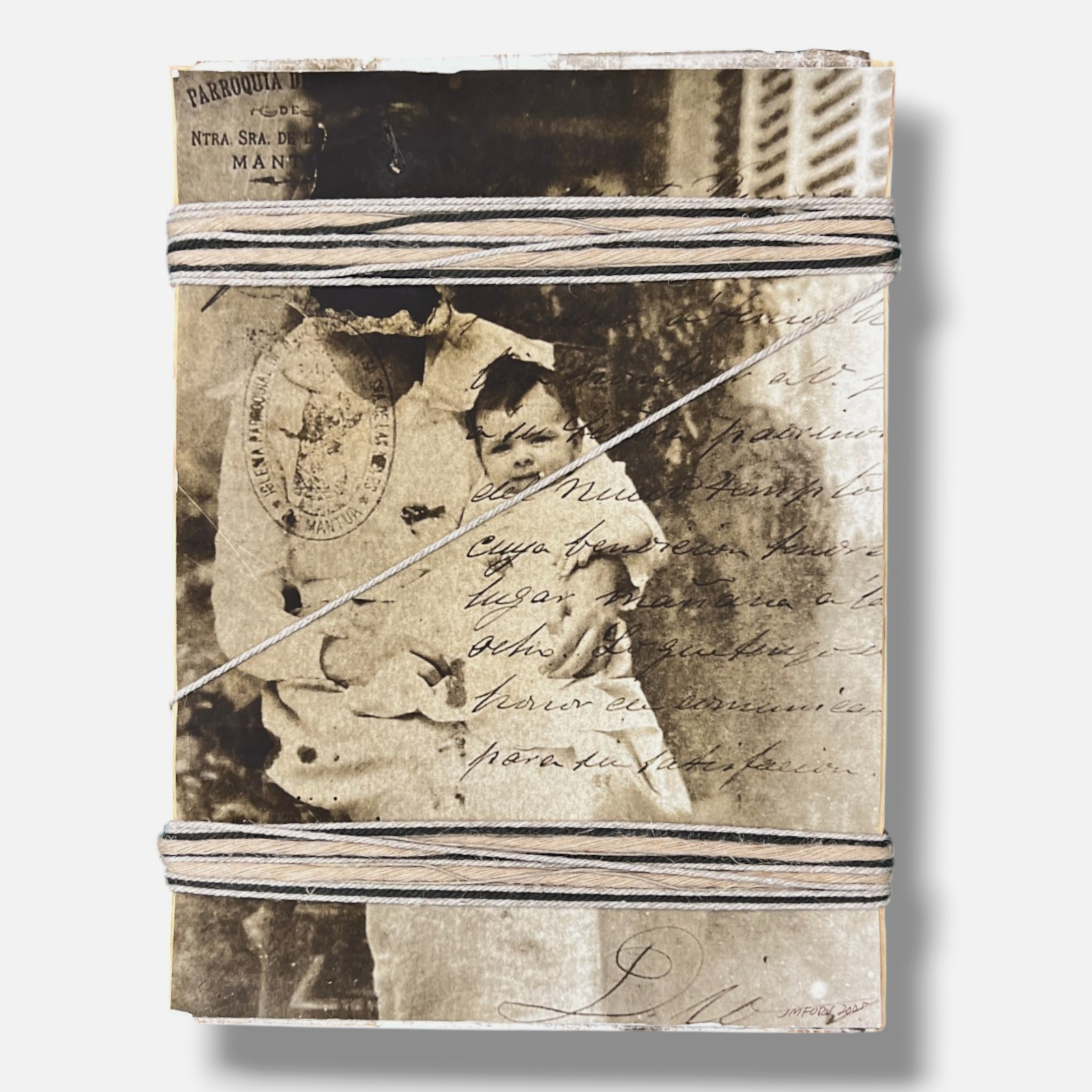 José Manuel Fors "Atados de memoria "G" 2005, Book Collage Fine Art