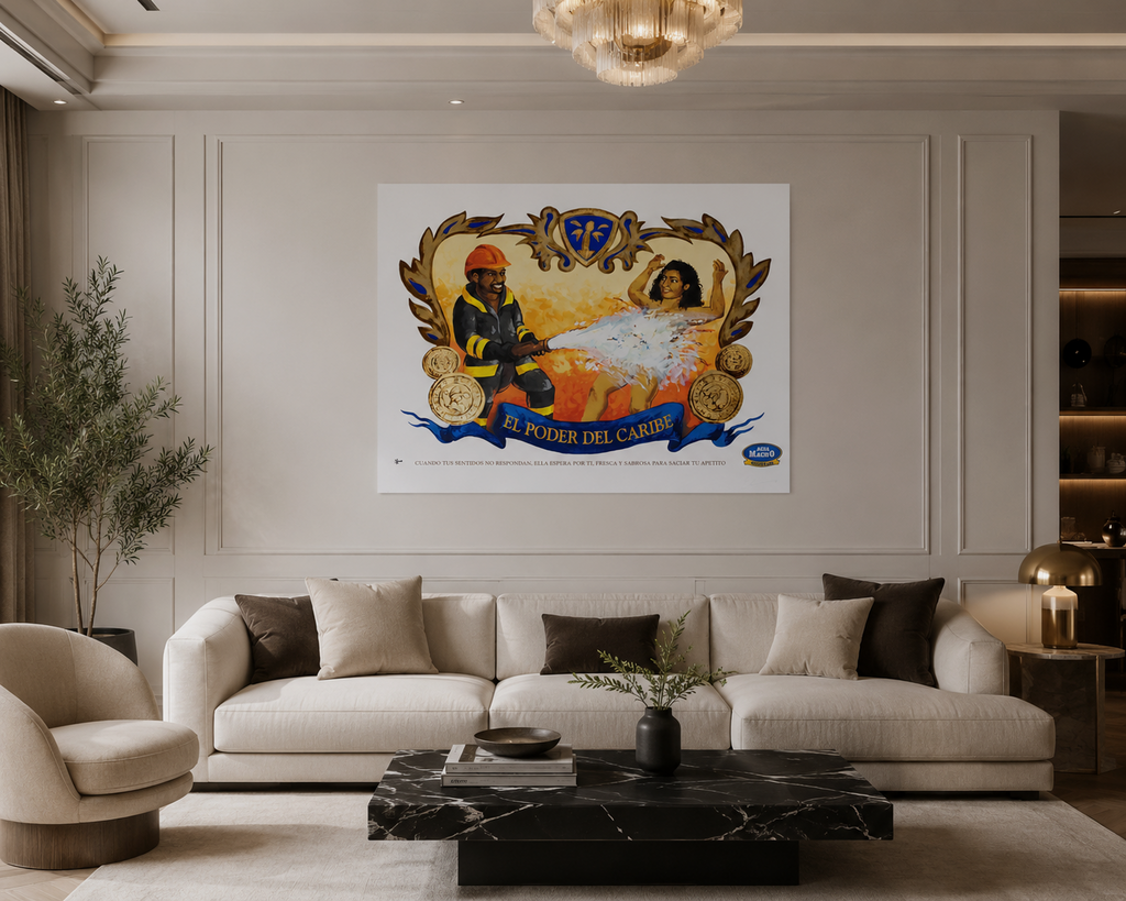 Elio Rodriguez "El Poder Del Caribe" Limited Signed Fine Wall Art Print 80x100cm