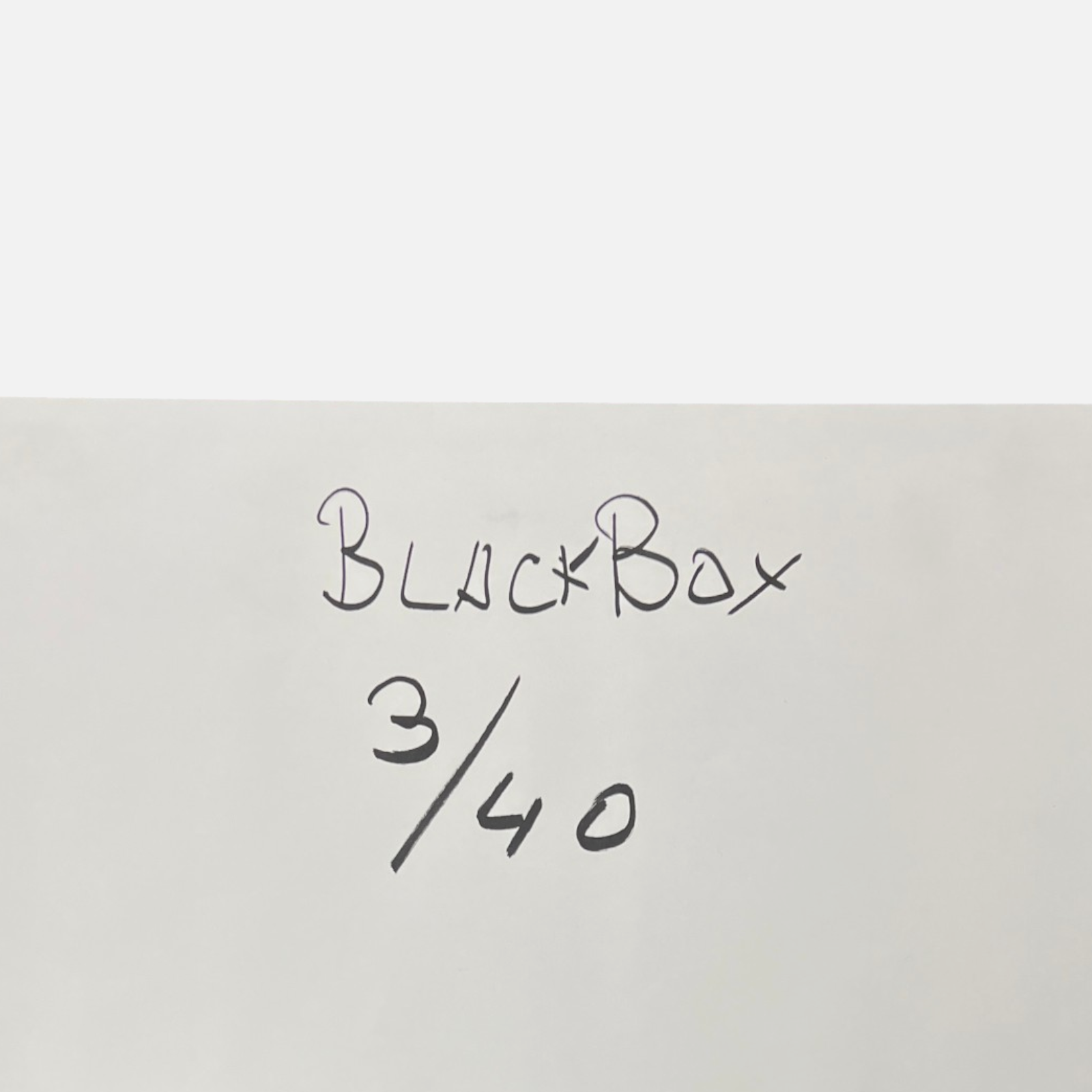 Wolfgang Berkowski "Black Box" 2005, Fine Art