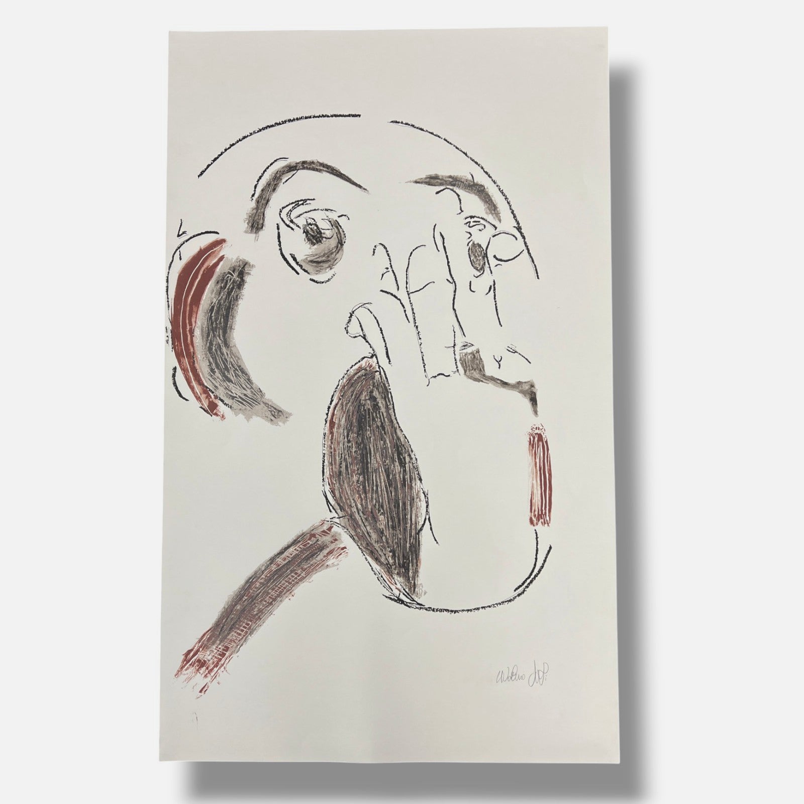 Massimiliano Frumenti "Il Cuore in Testa" 2002 Limited Signed Triptych Wall Art