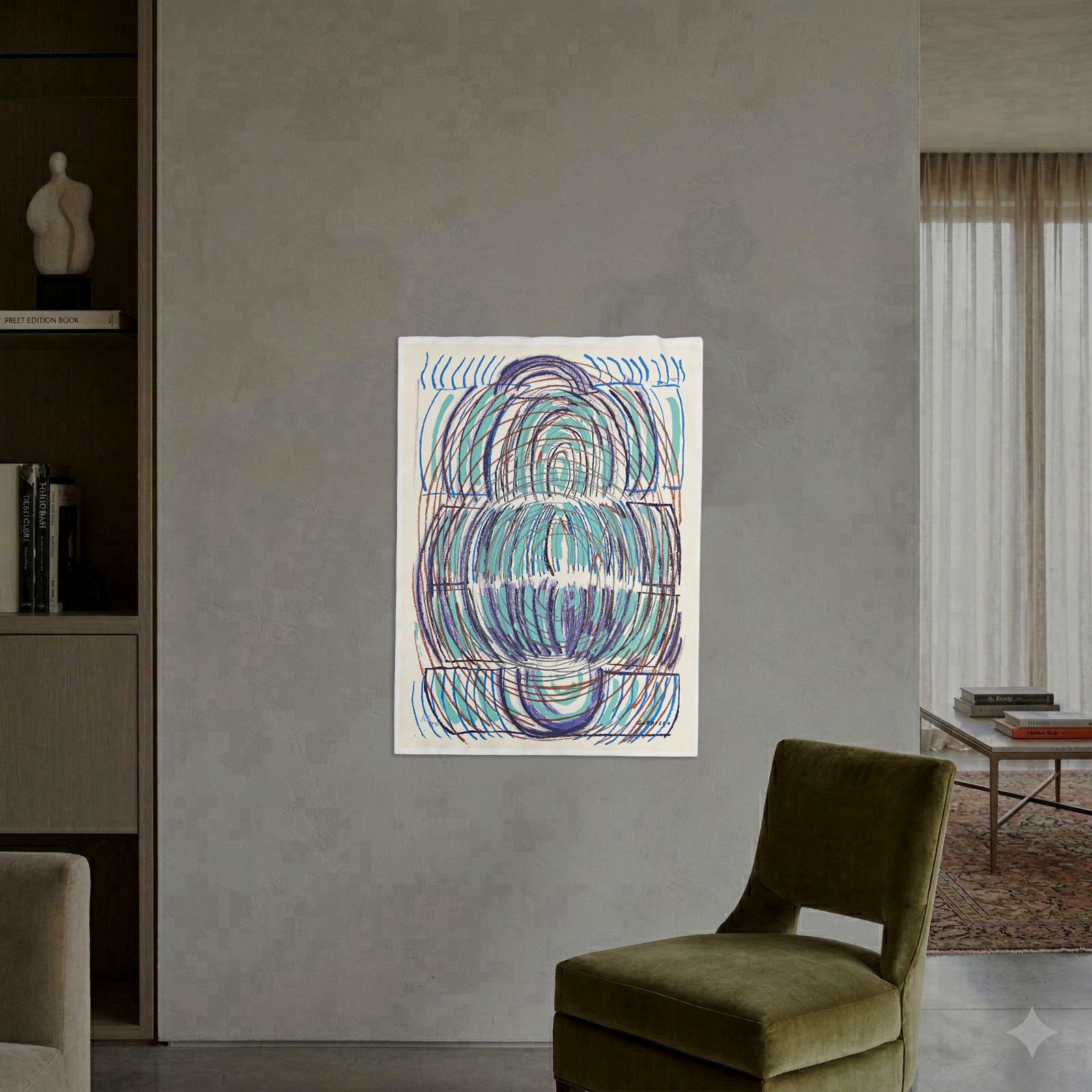 Luis Gordillo "Anticosa vegetal" P.T. 2001 Limited Signed Fine Wall Art Print