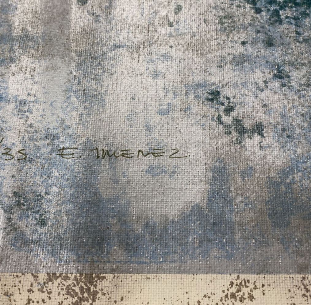 Elena Jiménez Moreno "Mares Del Sur" 2002 Limited Signed Wall Art | 38x110 cm