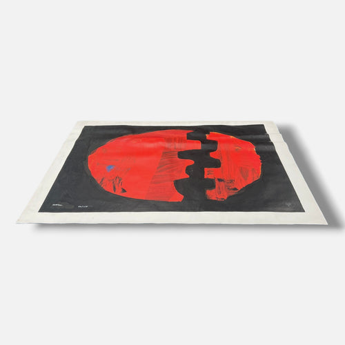 Agustín Ibarrola "Esfera Roja" P.T. 2001 Limited Signed Wall Art | 84 x 112 cm