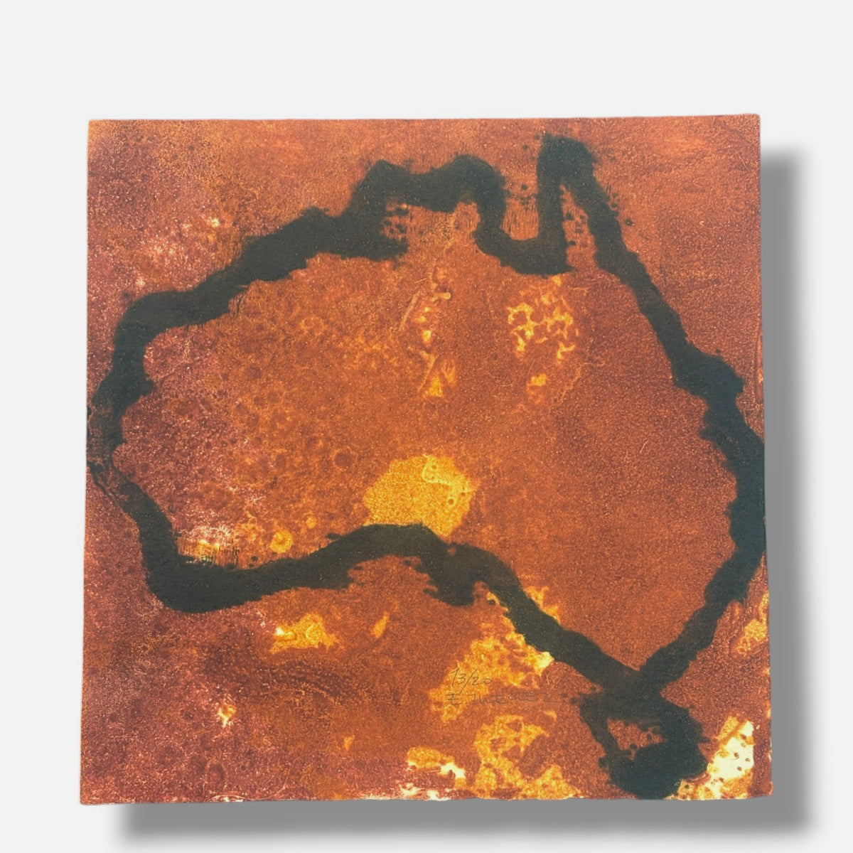 Elena Jiménez Moreno "Serie: Muestra deTierra" Limited Signed Wall Art 38Lx38Wcm