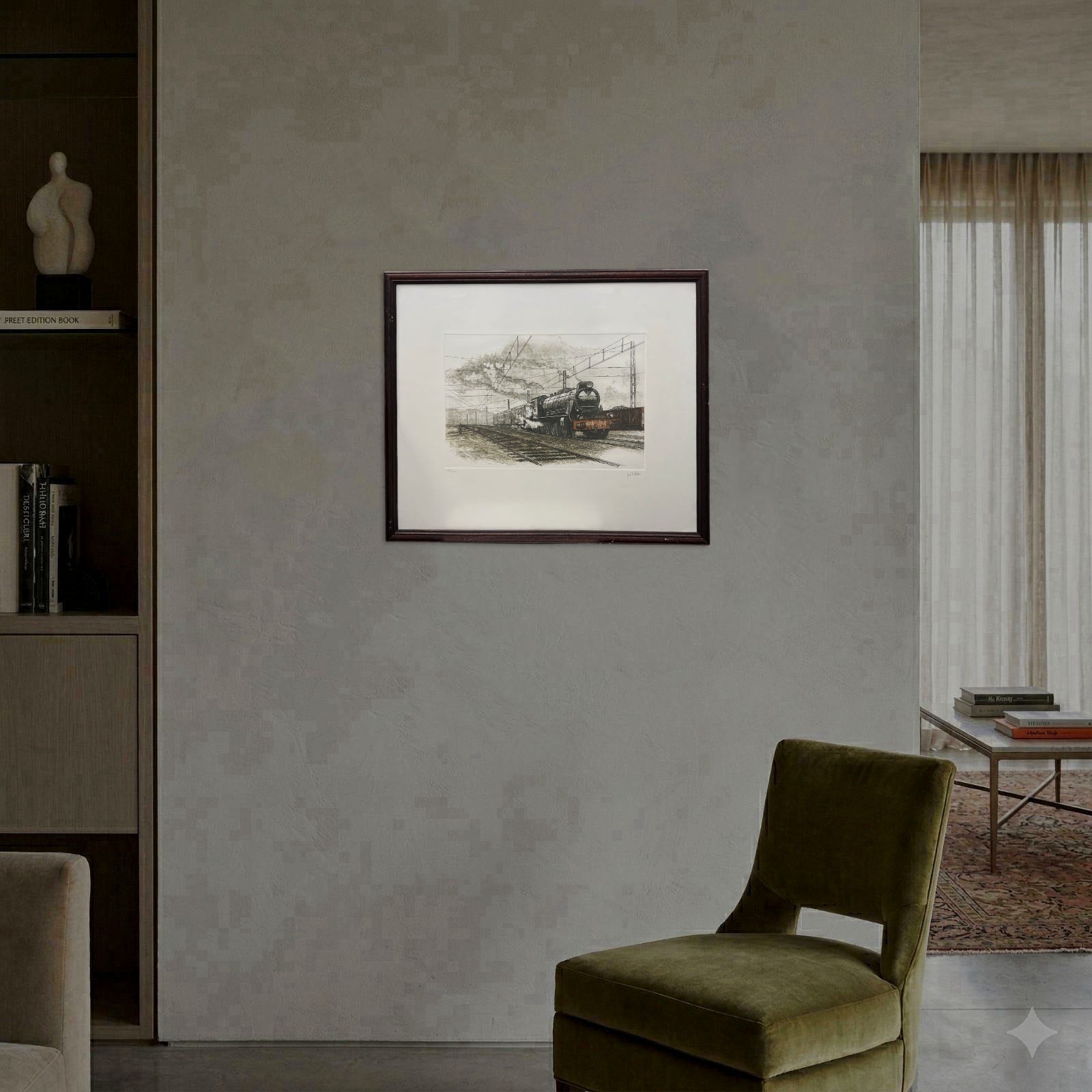 José Catalá. "El Tren" 1997 Limited Signed Fine Wall Art Print | 37 x 43 cm